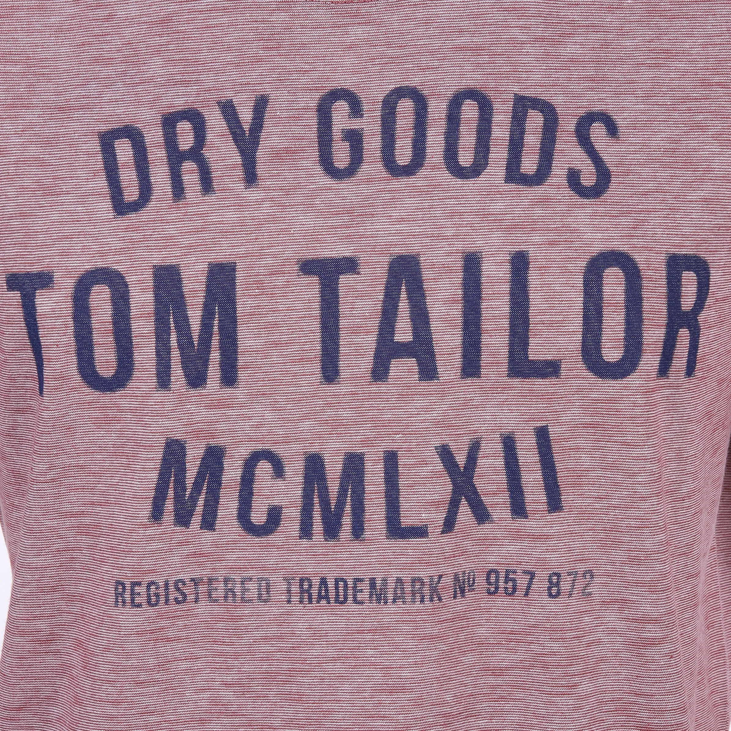 Tom Tailor 1008640 fine yd print tee Logo Rot 807618 17144 3