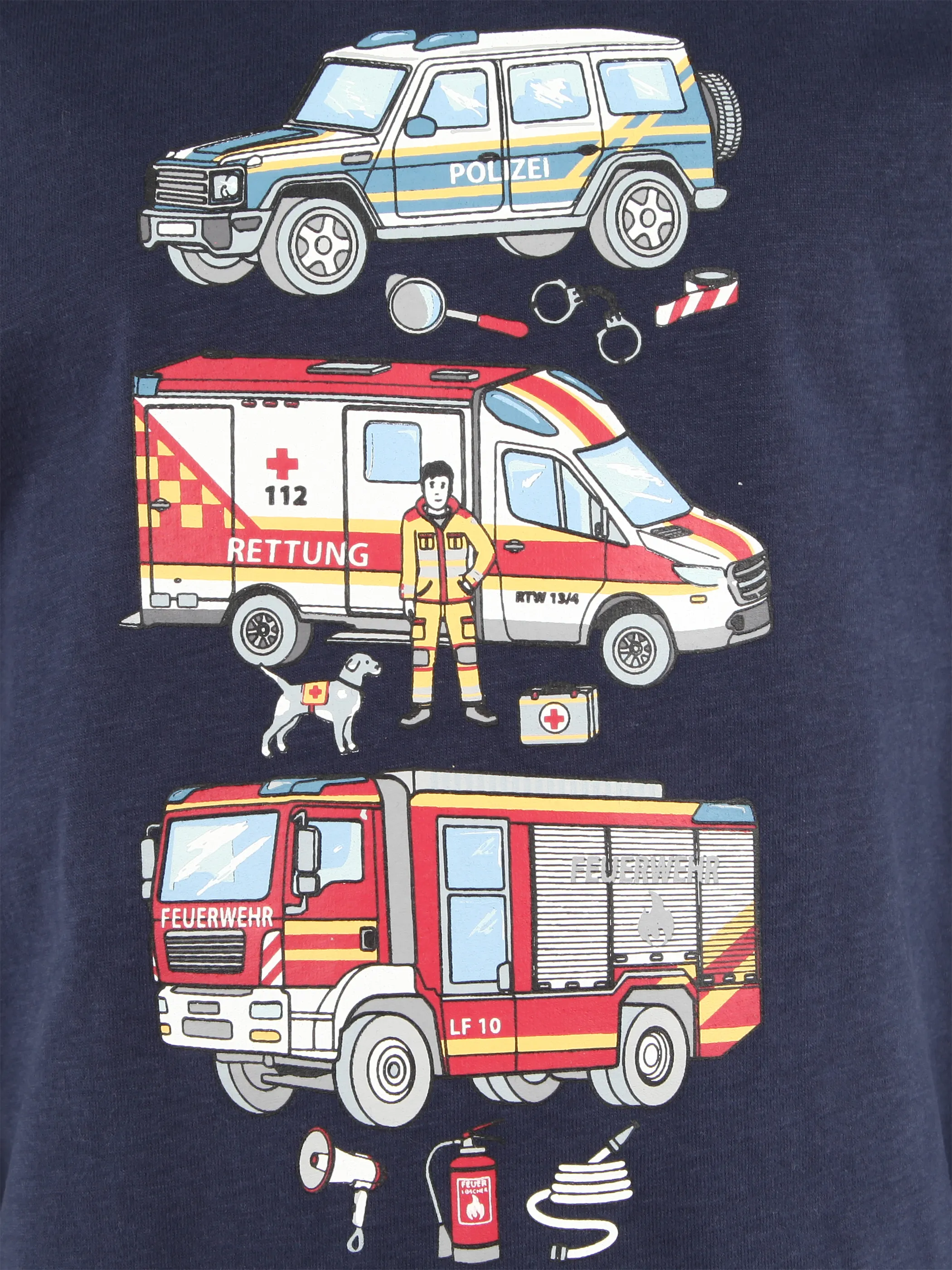 One Way KJ T-Shirt dunkelblau mit Auto Frontprint Blau 930047 BLACKIRIS 3