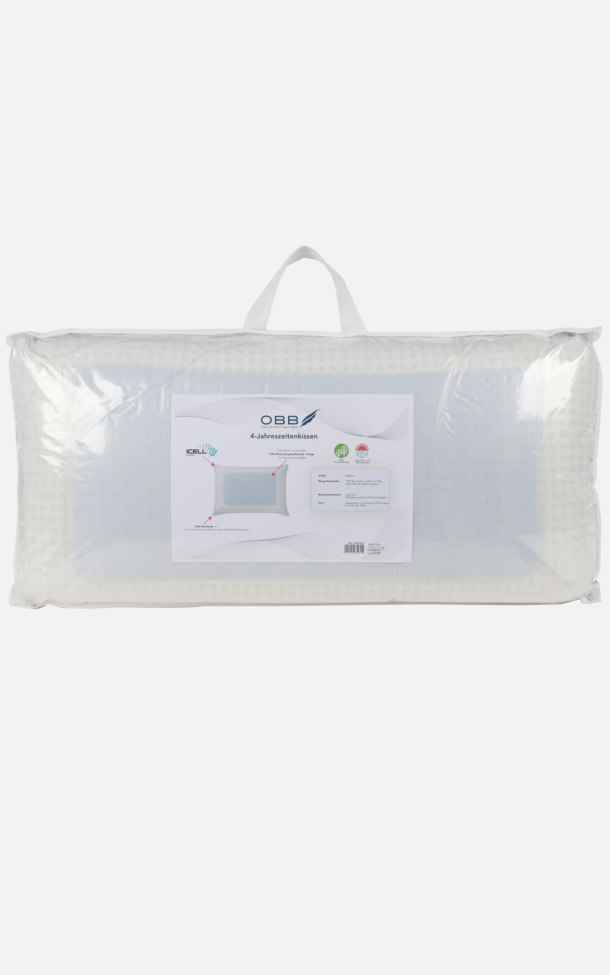 4 Jahreszeiten Kissen 40x80cm Weiß 859947 WEIß 2