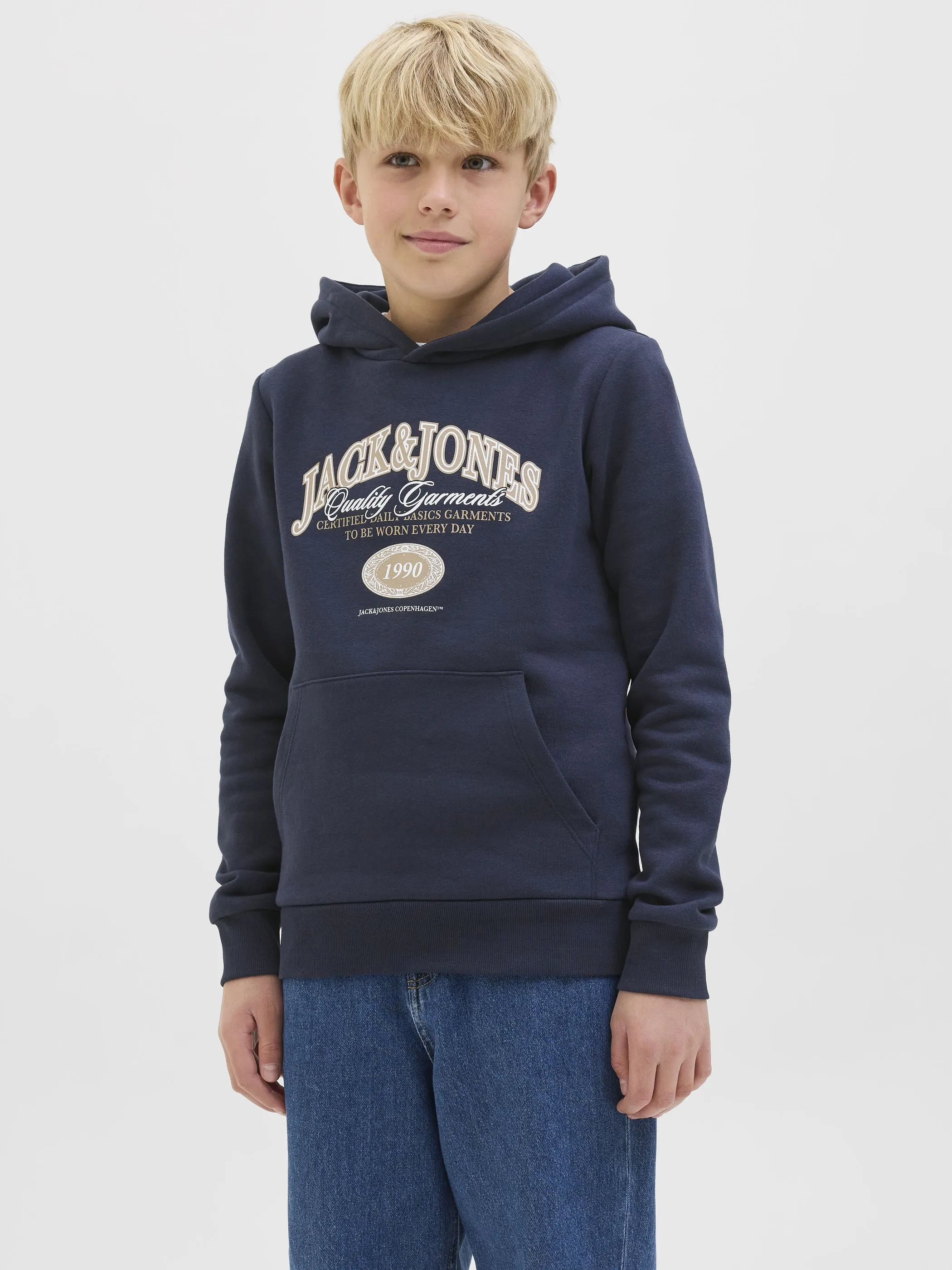 Jack&Jones Junior 12289751 JJARI BRANDING SWEAT Schwarz 918392 175917 5