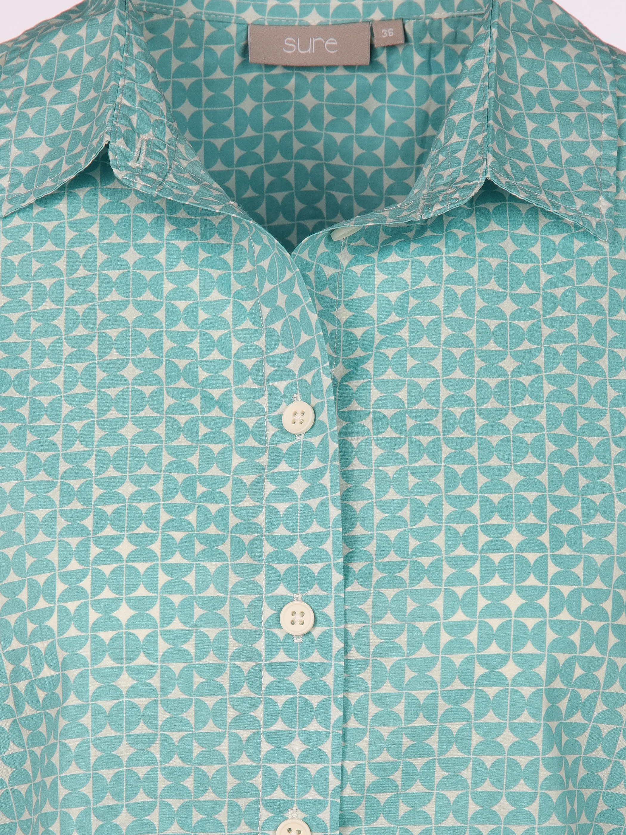 Sure Da-Bluse m. Muster Blau 913321 BLUE 3