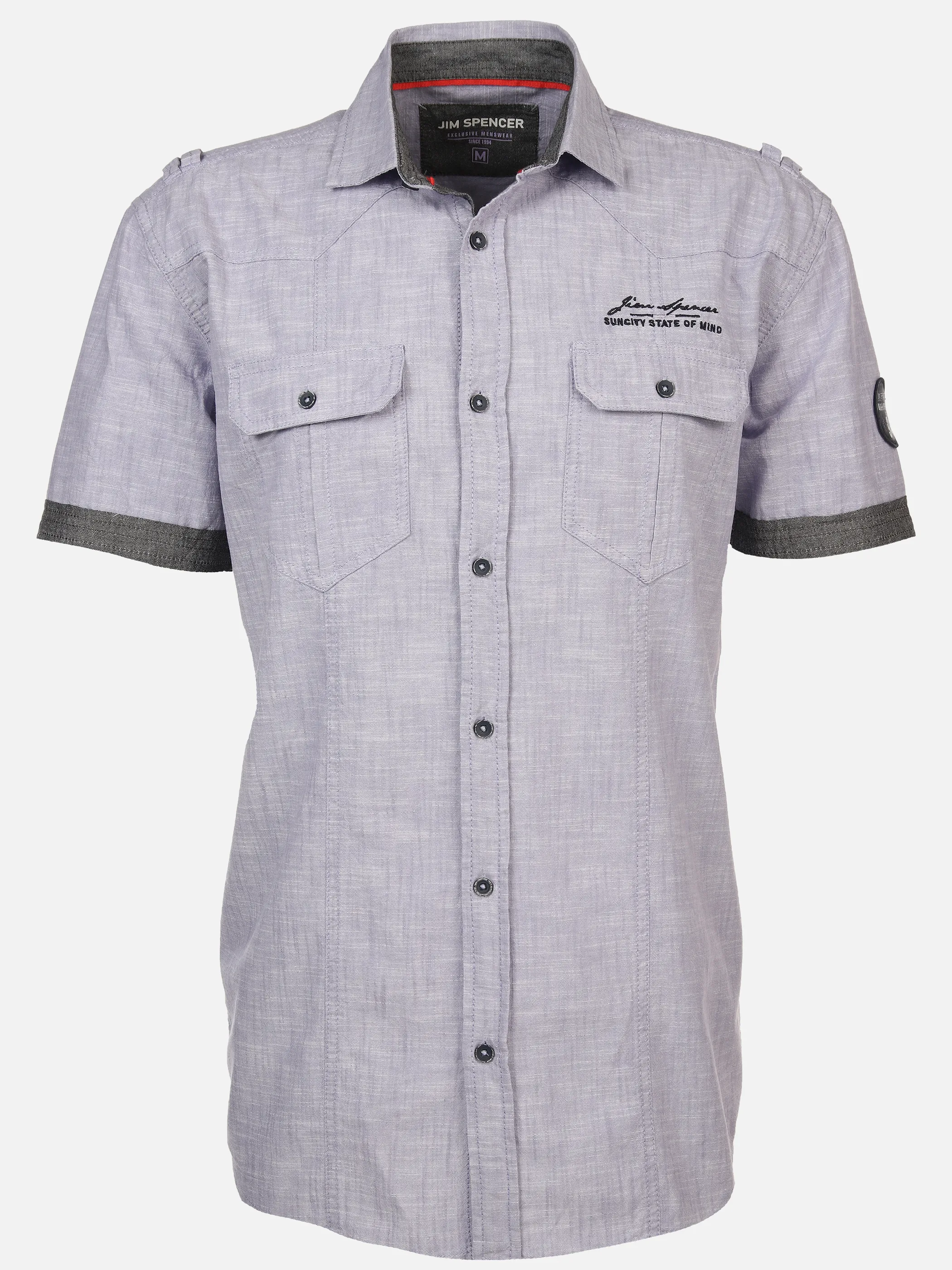 Jim Spencer He. Freizeithemd 1/2 Arm slub Lila 892218 LILAC 1 Jim Spencer He. Freizeithemd 1/2 Arm slub Lila 892218 LILAC 1