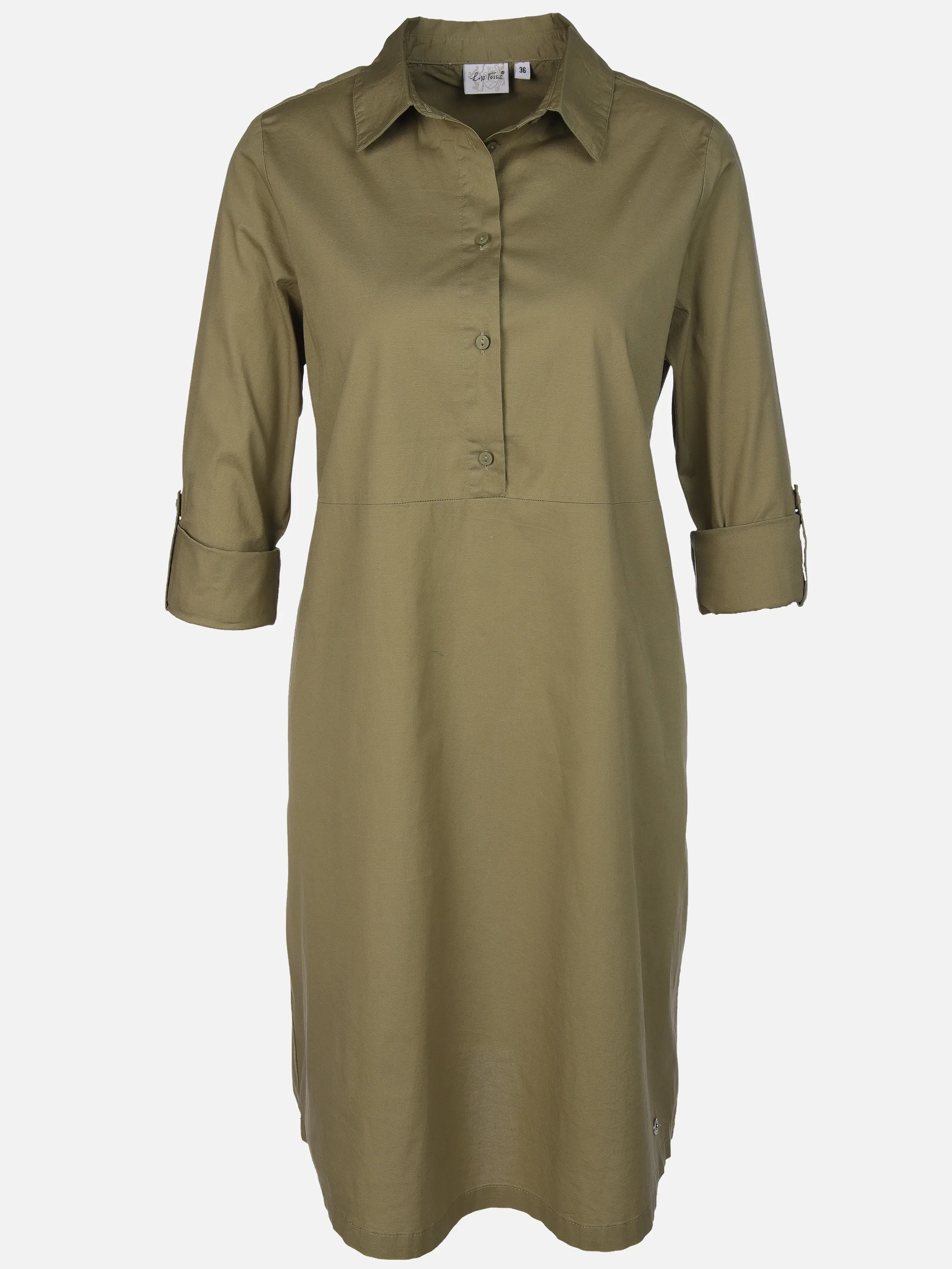 Lisa Tossa Damen Stretchkleid Oliv 905135 KHAKI 1