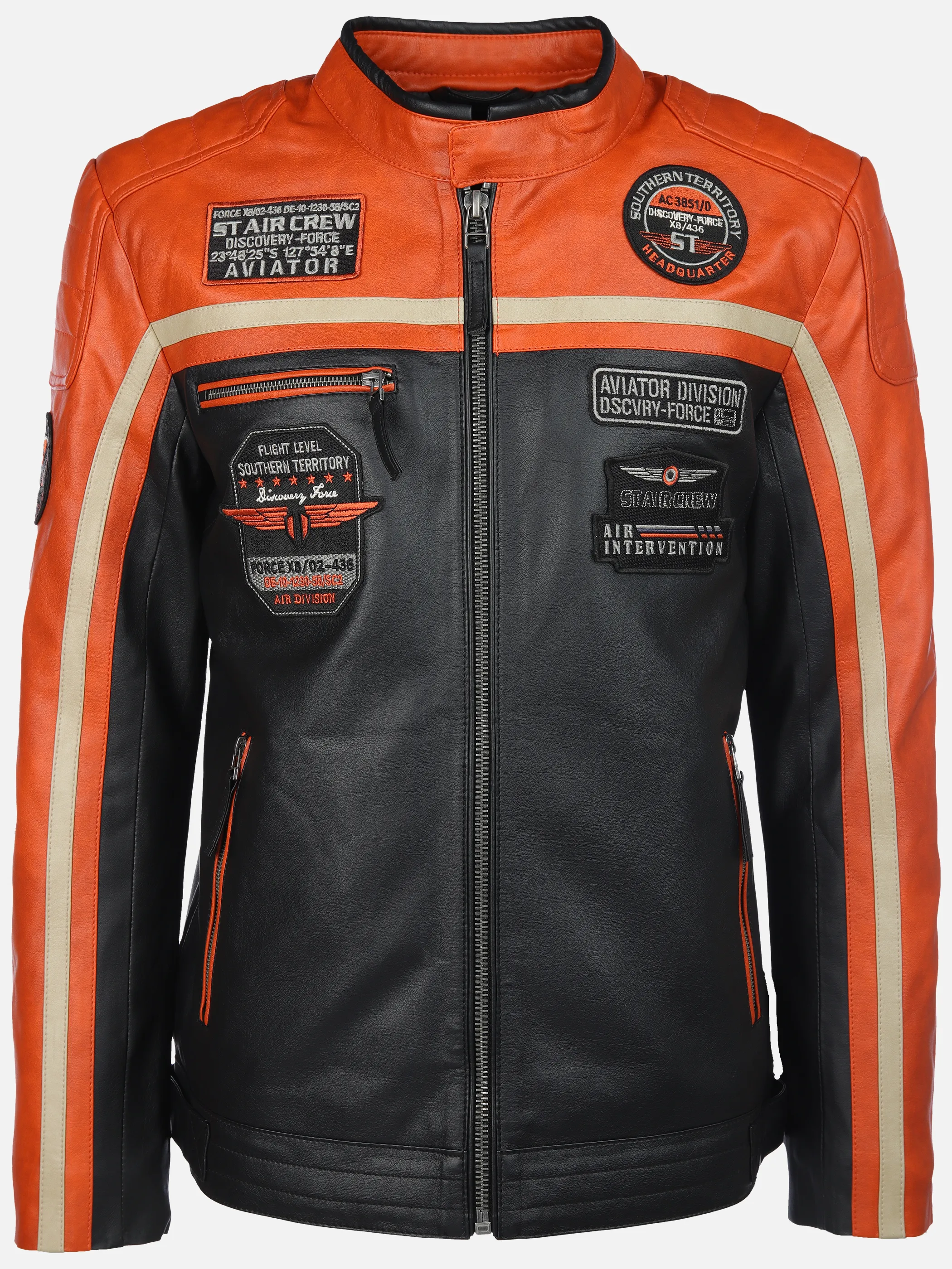 Southern Territory He. Bikerjacke orange RV Orange 903544 OR/SW 1