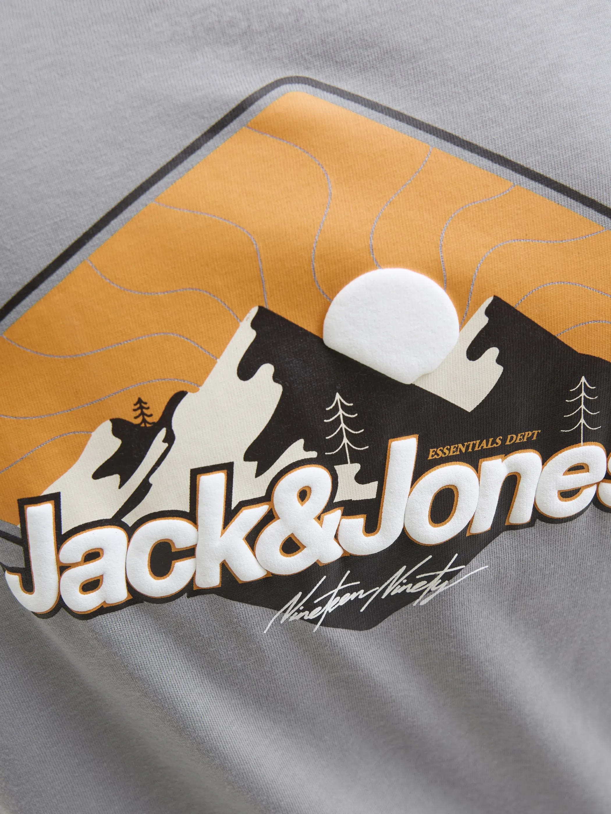 Jack&Jones Junior 12279668 JJMINE TEE SS CREW NE Grau 914247 278262 3