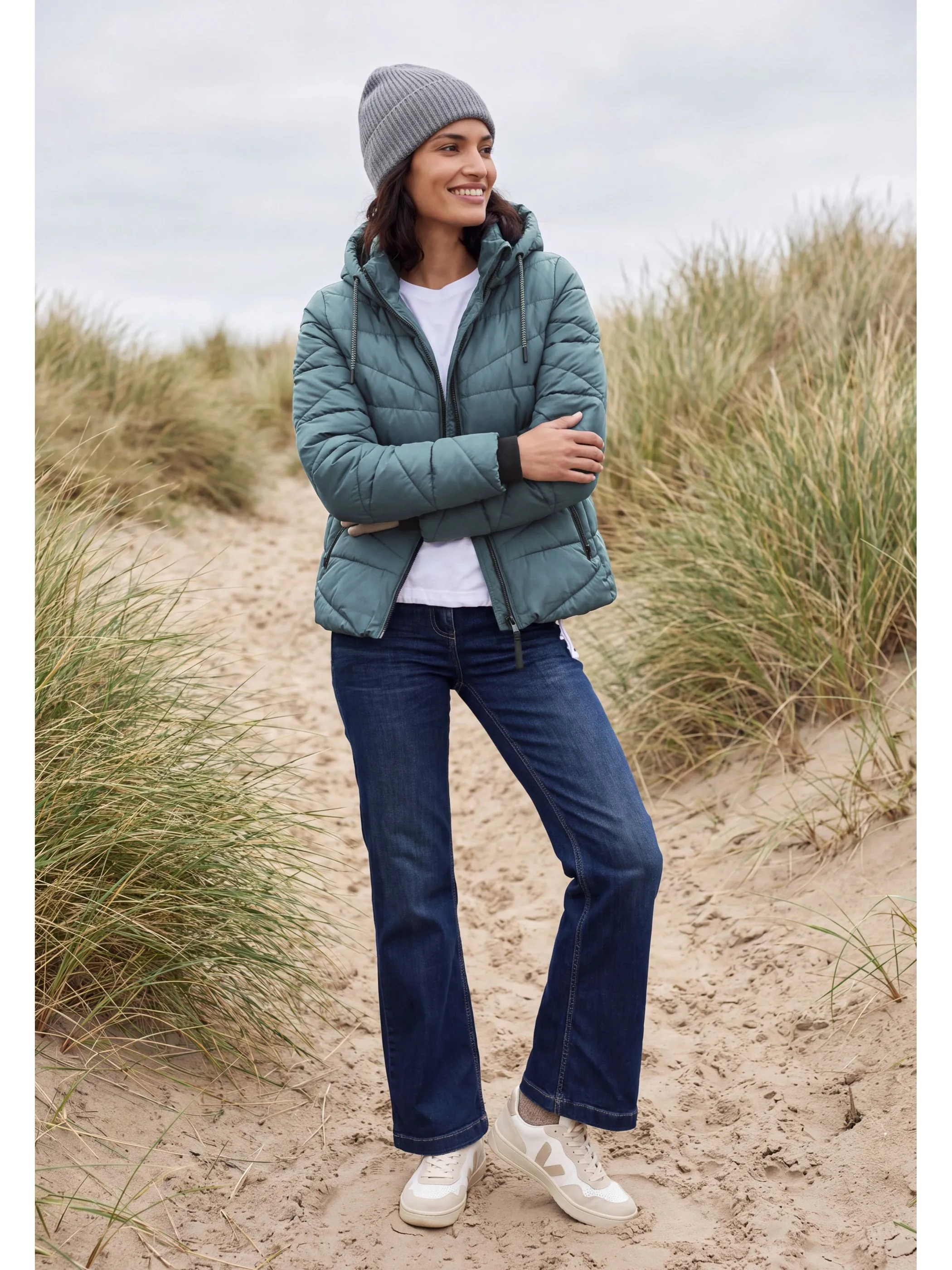 Cecil B202276 TOS Sportive Padded Jacket Blau 930135 17751 4