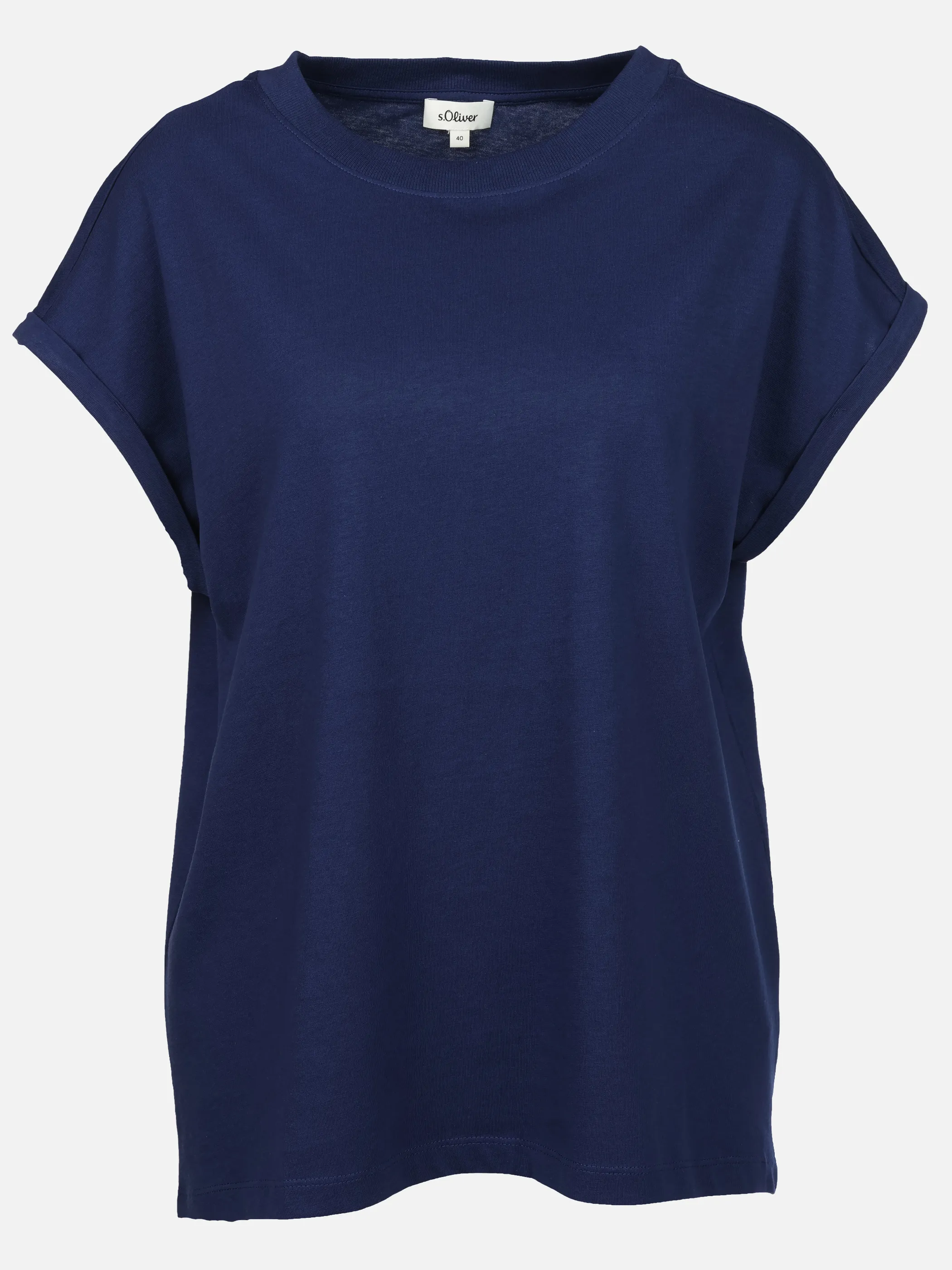 s.Oliver 2184731 T-Shirt, Uni Blau 930461 5748 1