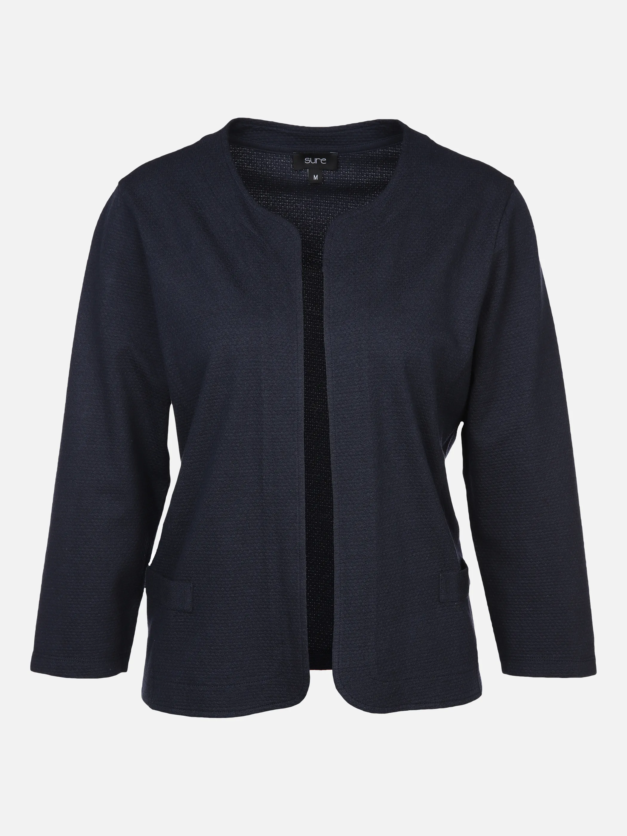 Sure Da-Jacquard Cardigan m.3/4 Arm Marine 876253 NAVY 1
