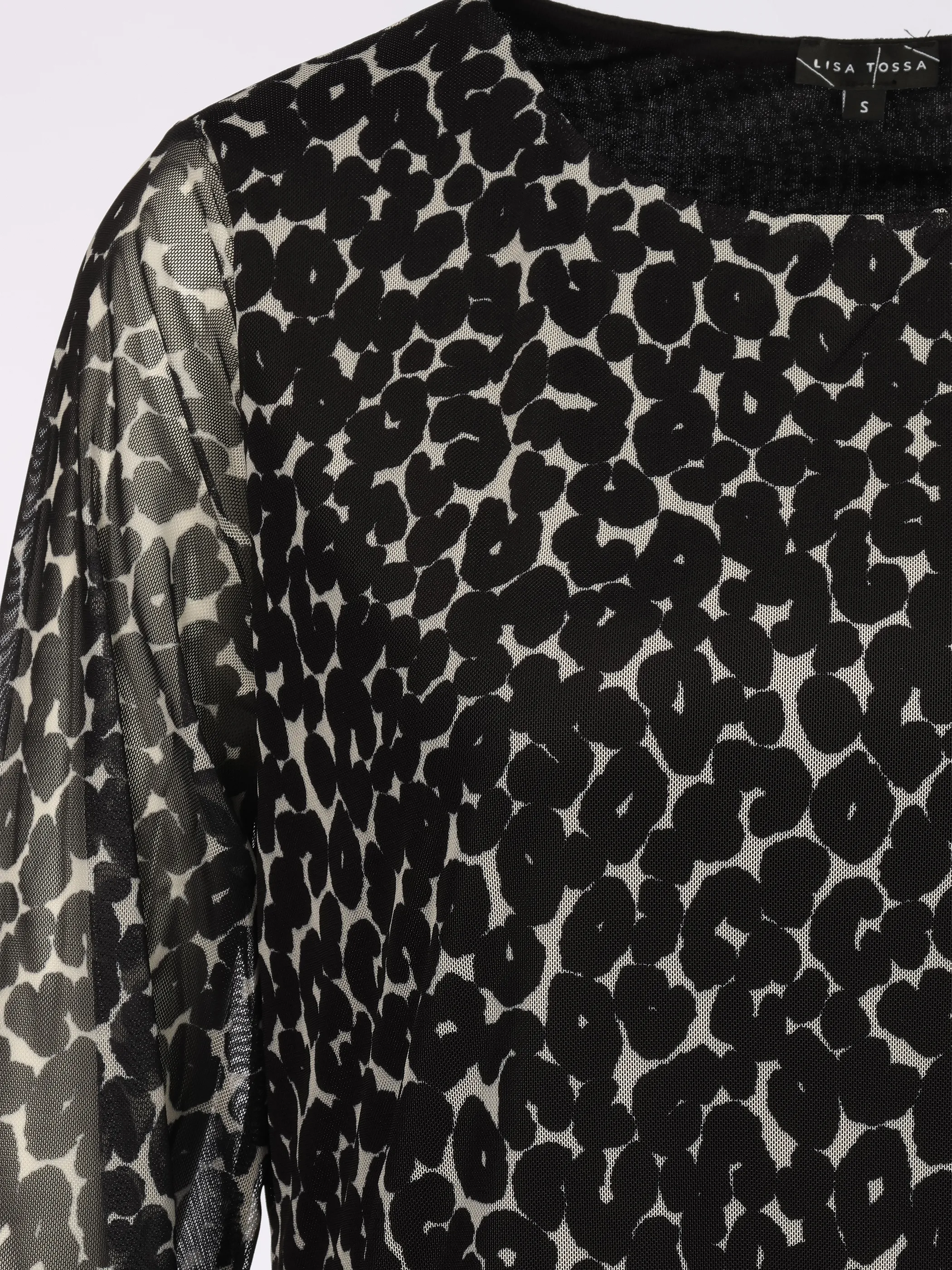 Lisa Tossa Da-Meshshirt m. Print Schwarz 921073 BEAUTY 3