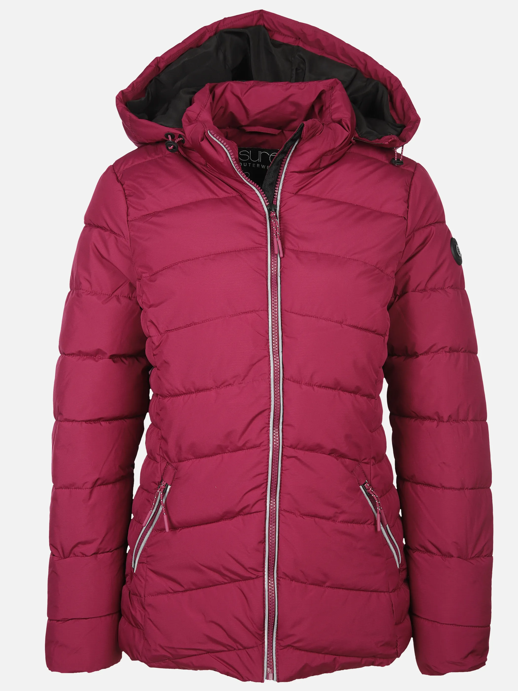Sure Da-Steppjacke m. Kapuze Rot 896807 BEERE 1 Sure Da-Steppjacke m. Kapuze Rot 896807 BEERE 1