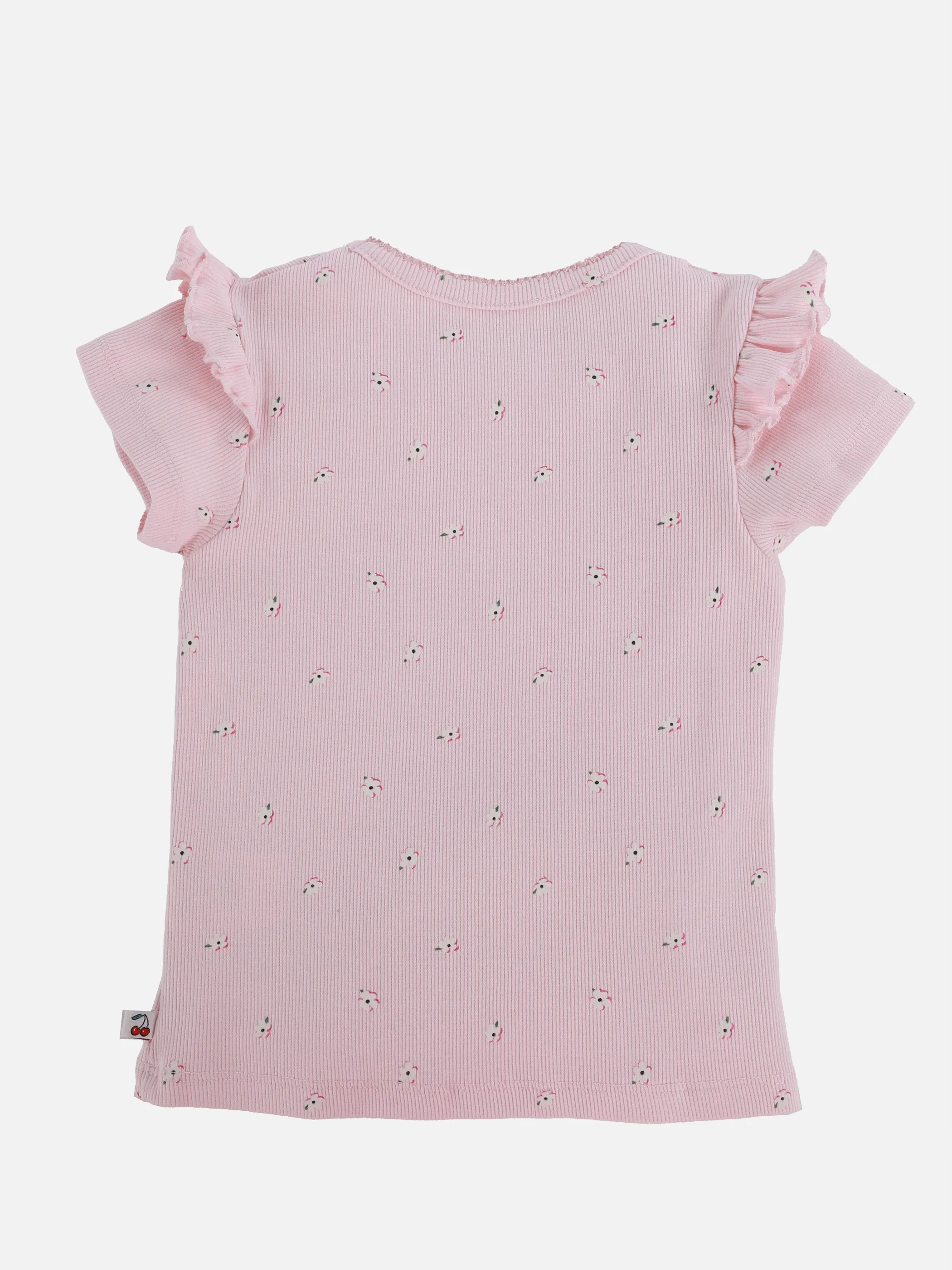 Bubble Gum KM Ripp-Shirt mit kleinen Blumen AOP in rosa Rosa 906733 ROSA 2
