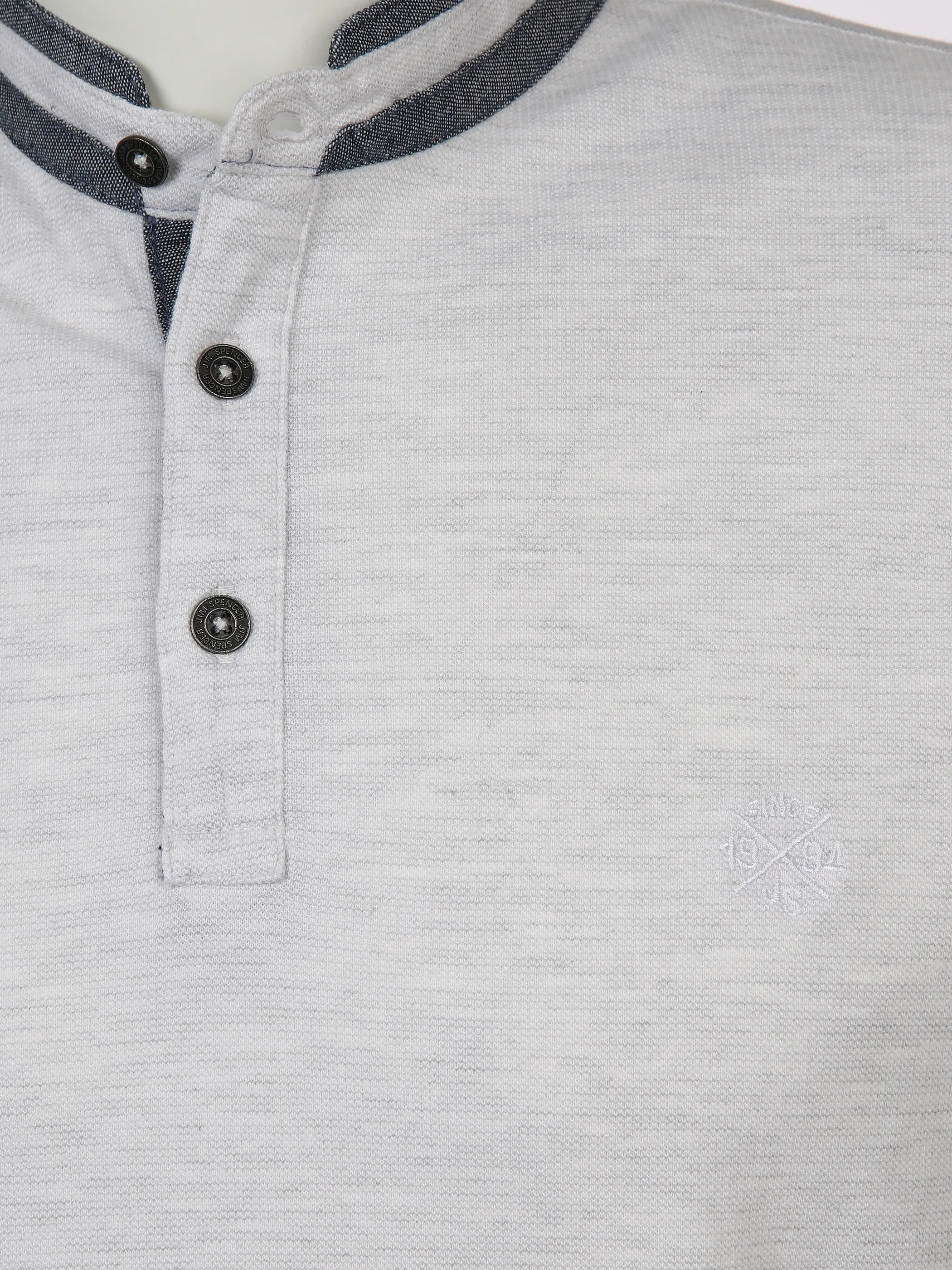 Jim Spencer He. Stehkragenshirt 1/2 Arm twisted Weiß 873097 ECRU 3 Jim Spencer He. Stehkragenshirt 1/2 Arm twisted Weiß 873097 ECRU 3