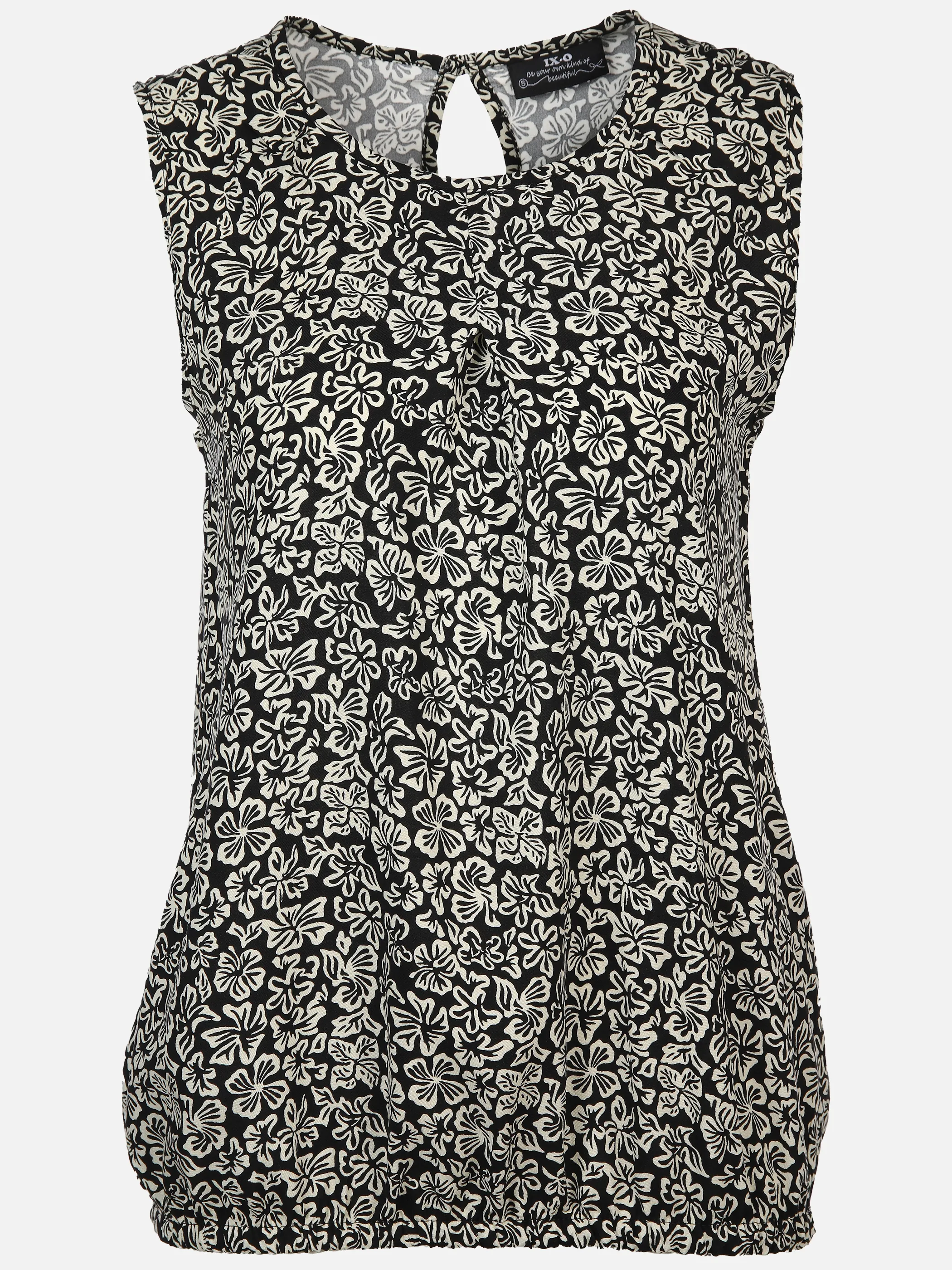 IX-O YF-Da- Bluse Schwarz 891798 AOP BL/WH 1