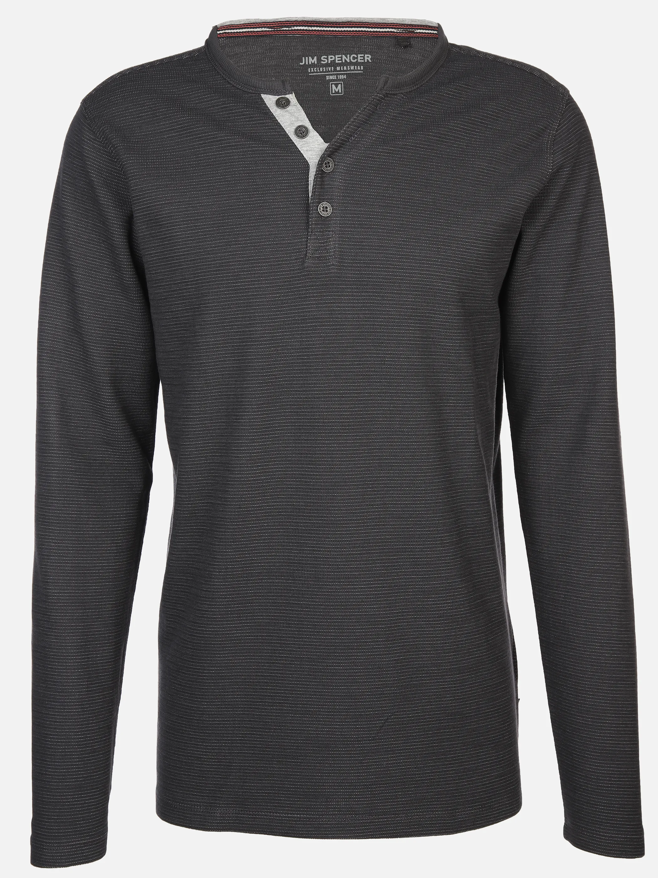 Jim Spencer He. Henleyshirt 1/1 Arm space Grau 898399 ANTHRA 1