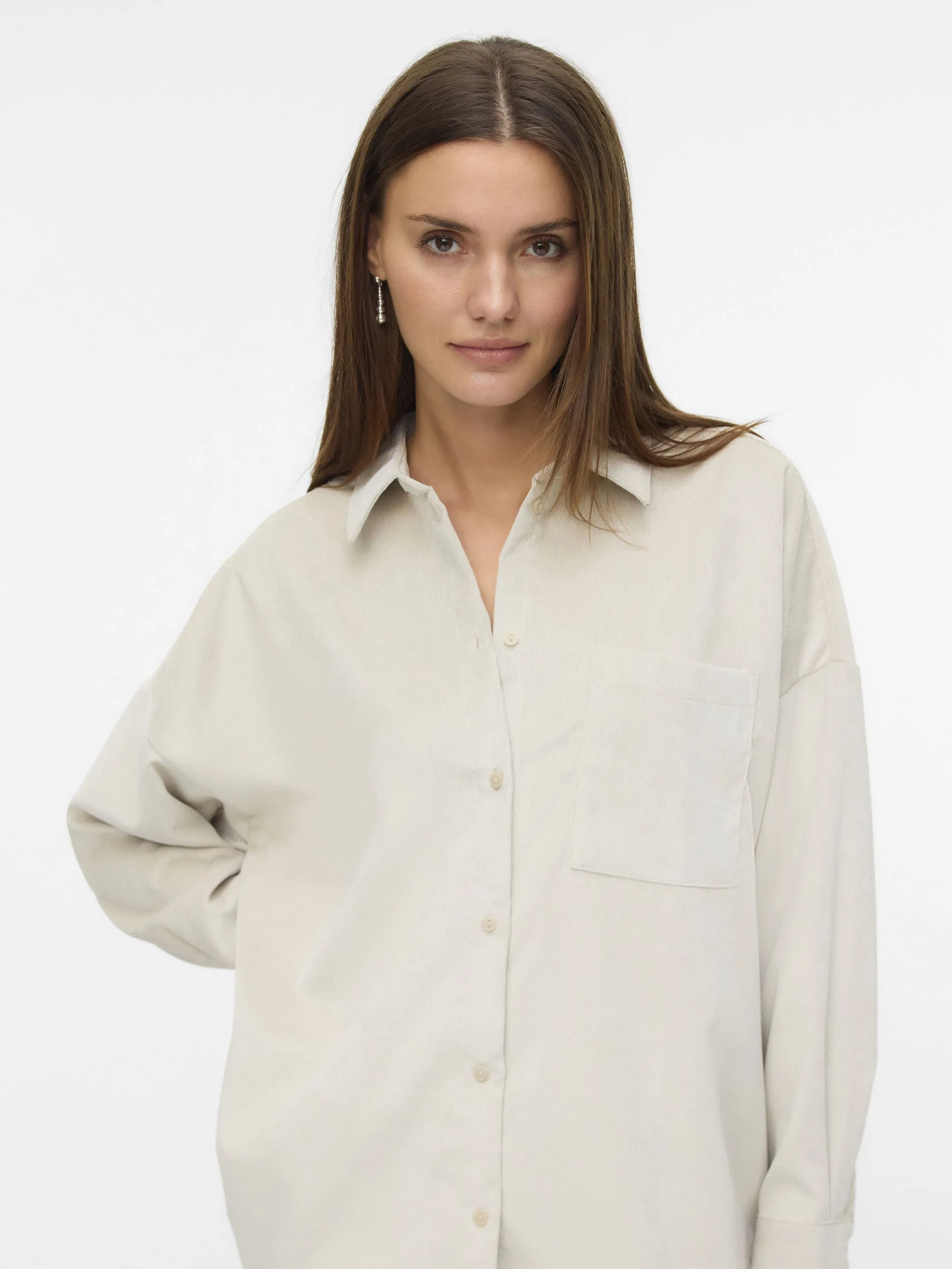 Vero Moda 10317194 VMSANNE COURDEROY LS Grau 915268 195780 5