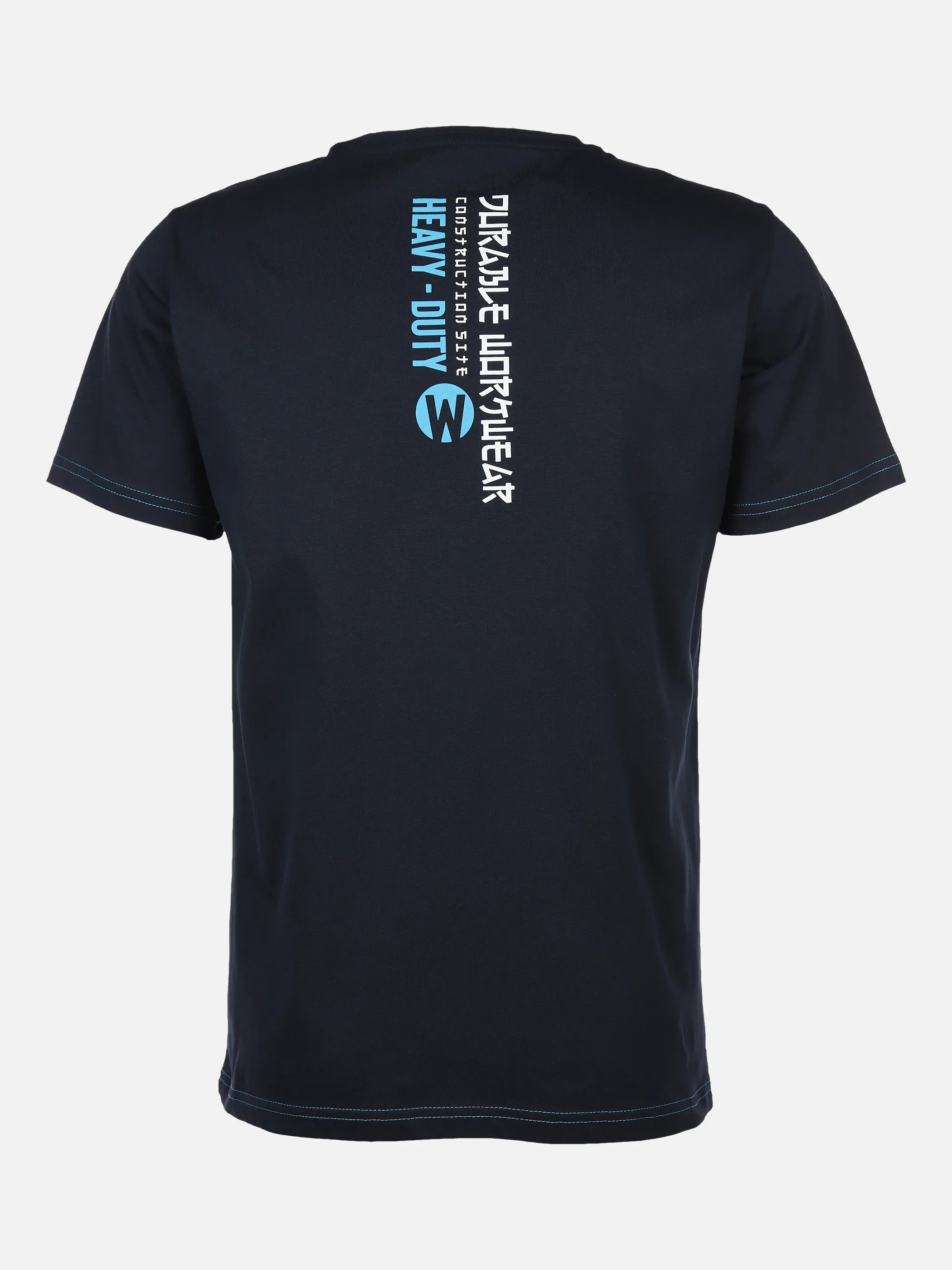 Worker He. T-Shirt 1/2 Arm print Marine 879104 NAVY 2 Worker He. T-Shirt 1/2 Arm print Marine 879104 NAVY 2