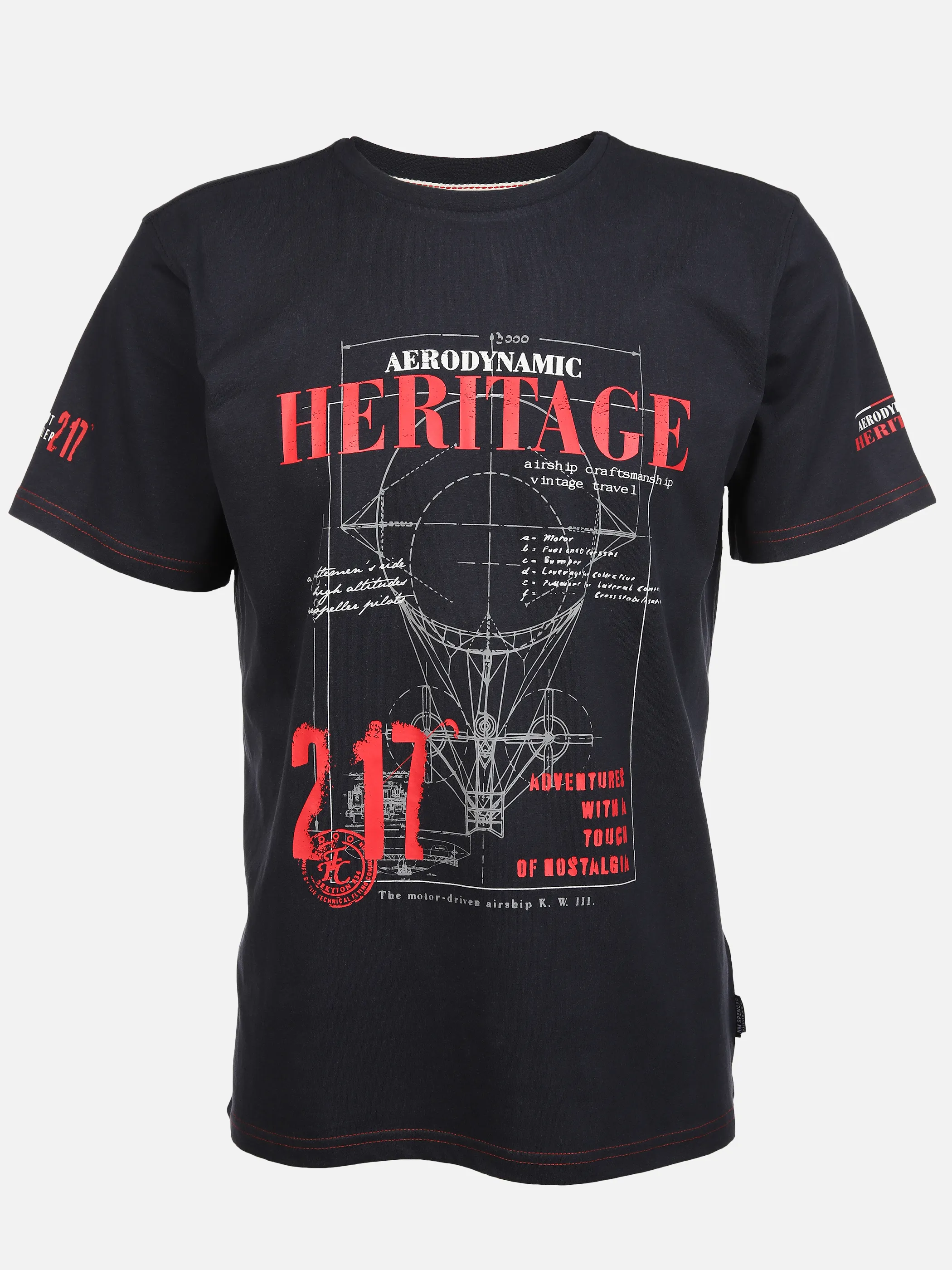 Jim Spencer He. T-Shirt 1/2 Arm Druck RH Blau 893212 NAVY 1 Jim Spencer He. T-Shirt 1/2 Arm Druck RH Blau 893212 NAVY 1