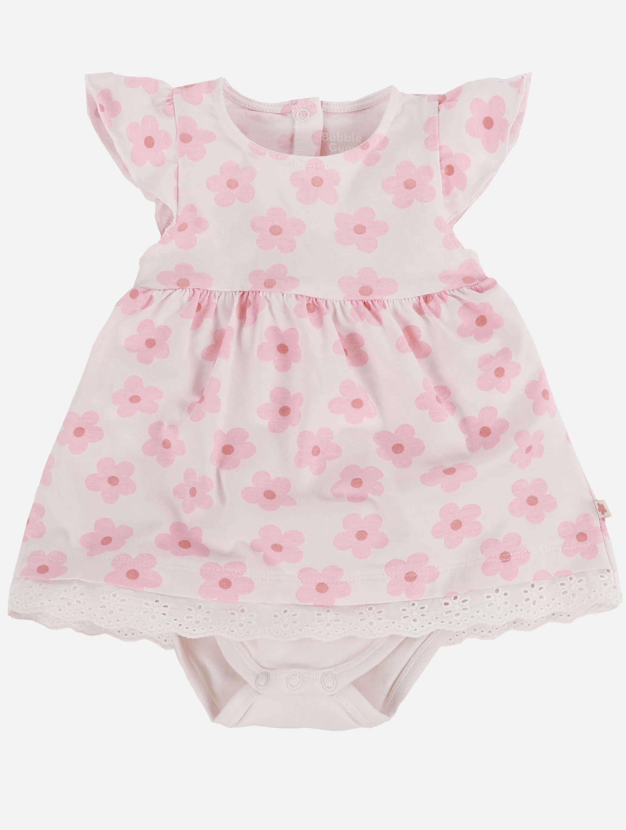 Bubble Gum BM Kleid mit Blumen AOP und Fake Body Pink 905631 PINK 1