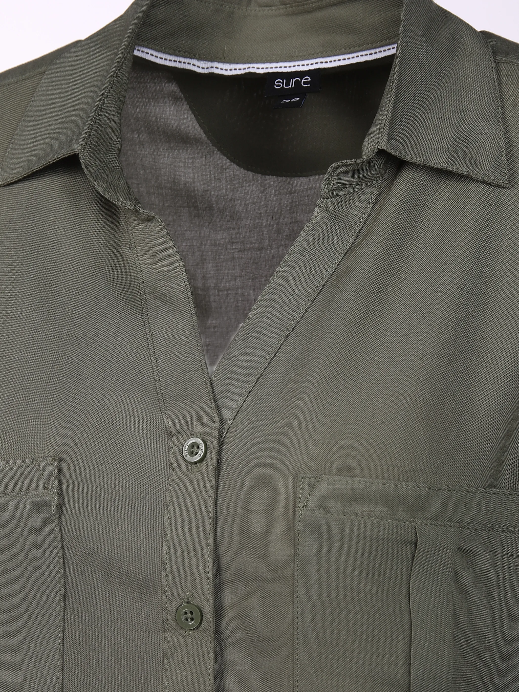 Sure Da-Bluse m. Gucci-Kragen Grün 853387 OLIVE 3
