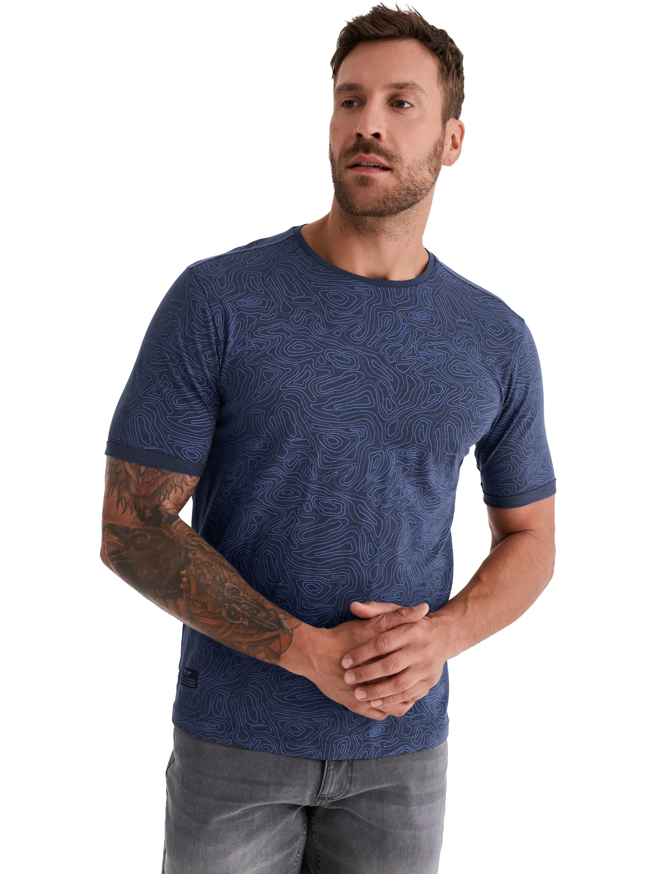 HERO by John Medoox 74306490009155 He-T-Shirt TIM,XXXL,b Blau 928350 9155 1