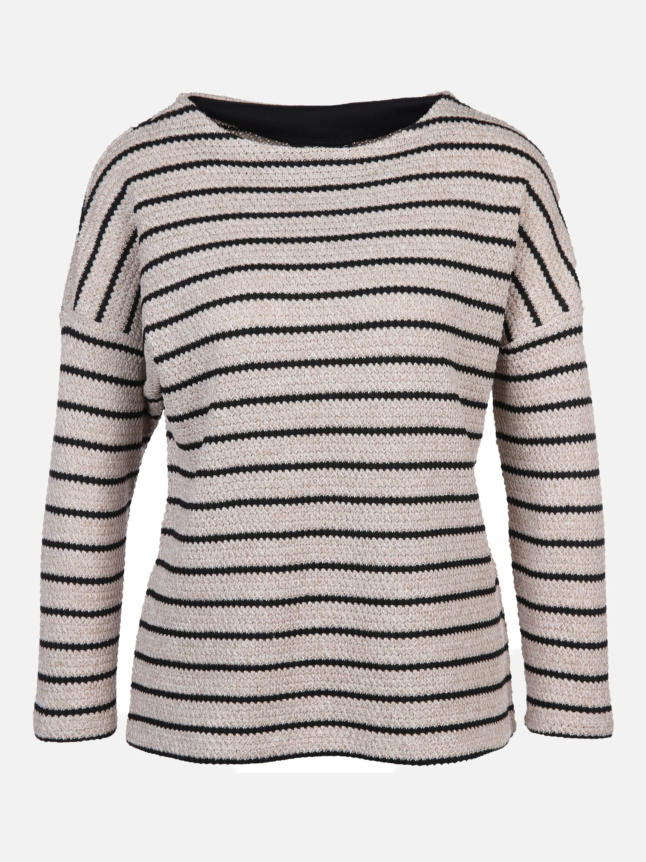 Sure Da-Sweatshirt in Strickoptik Beige 876016 BEIGE/BLA 1