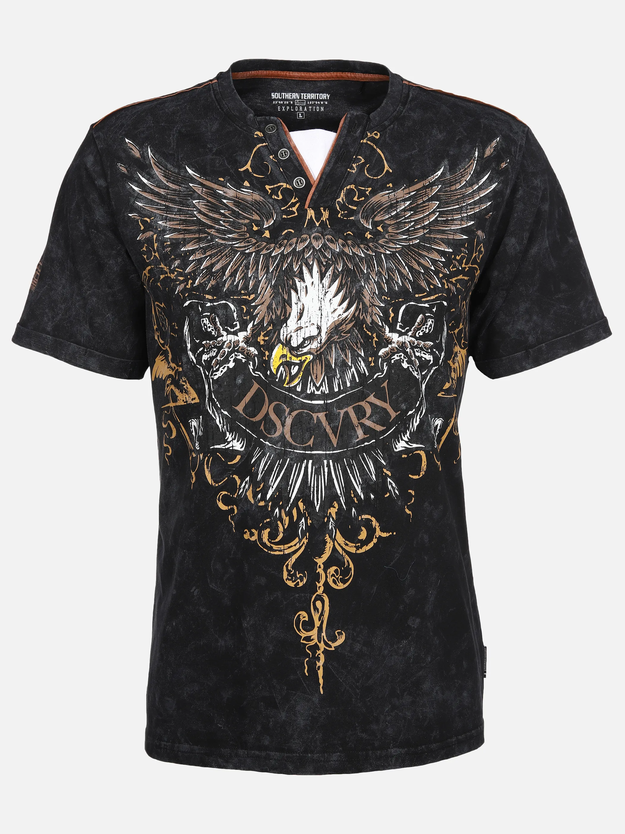 Southern Territory He. Henleyshirt 1/2 Arm 2in1 eagle acid Schwarz 898495 BLACK 1 Southern Territory He. Henleyshirt 1/2 Arm 2in1 eagle acid Schwarz 898495 BLACK 1