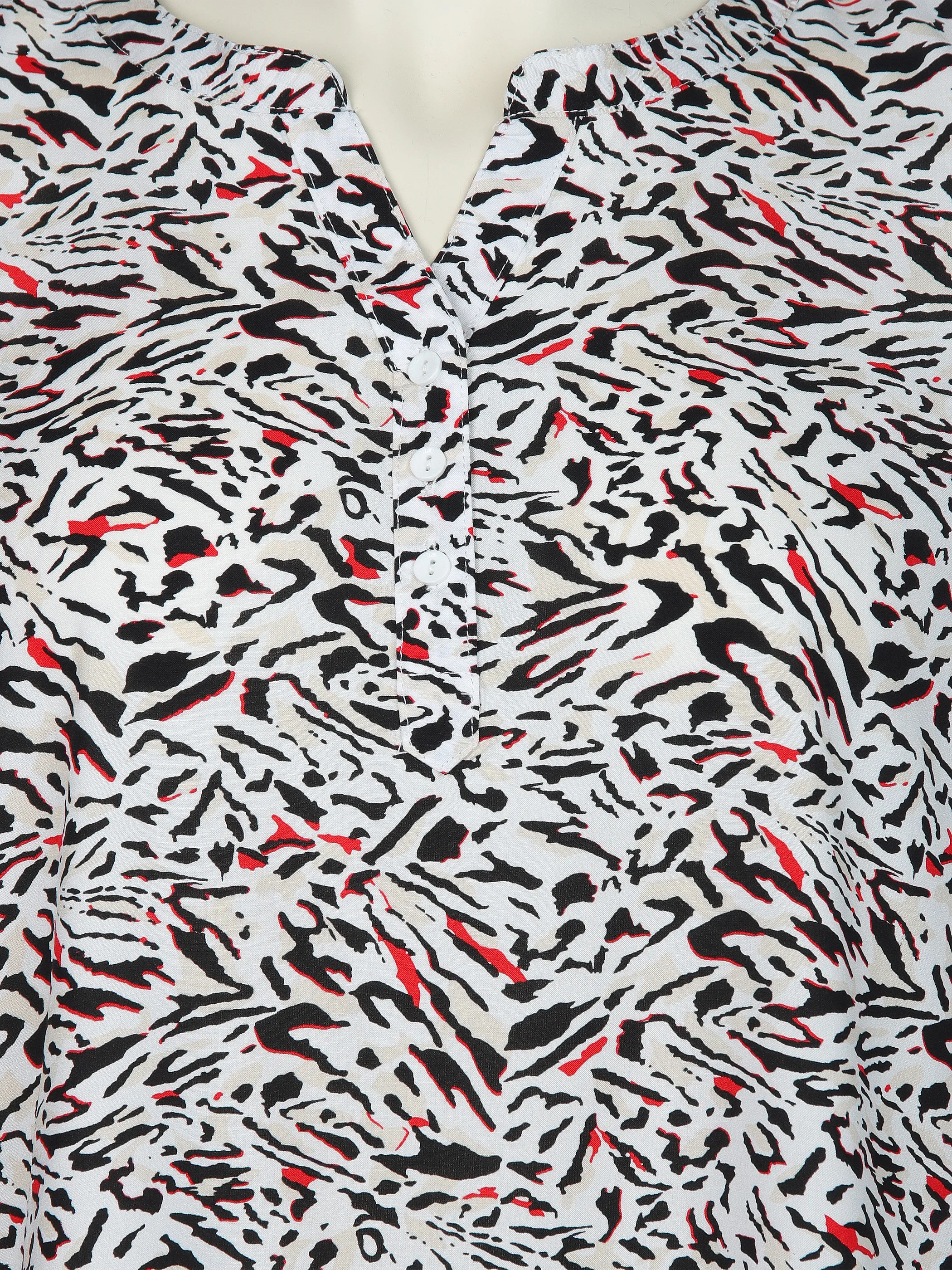 Sonja Blank Da-gr.Gr. Bluse m.Alloverprint Beige 905659 LEO 3