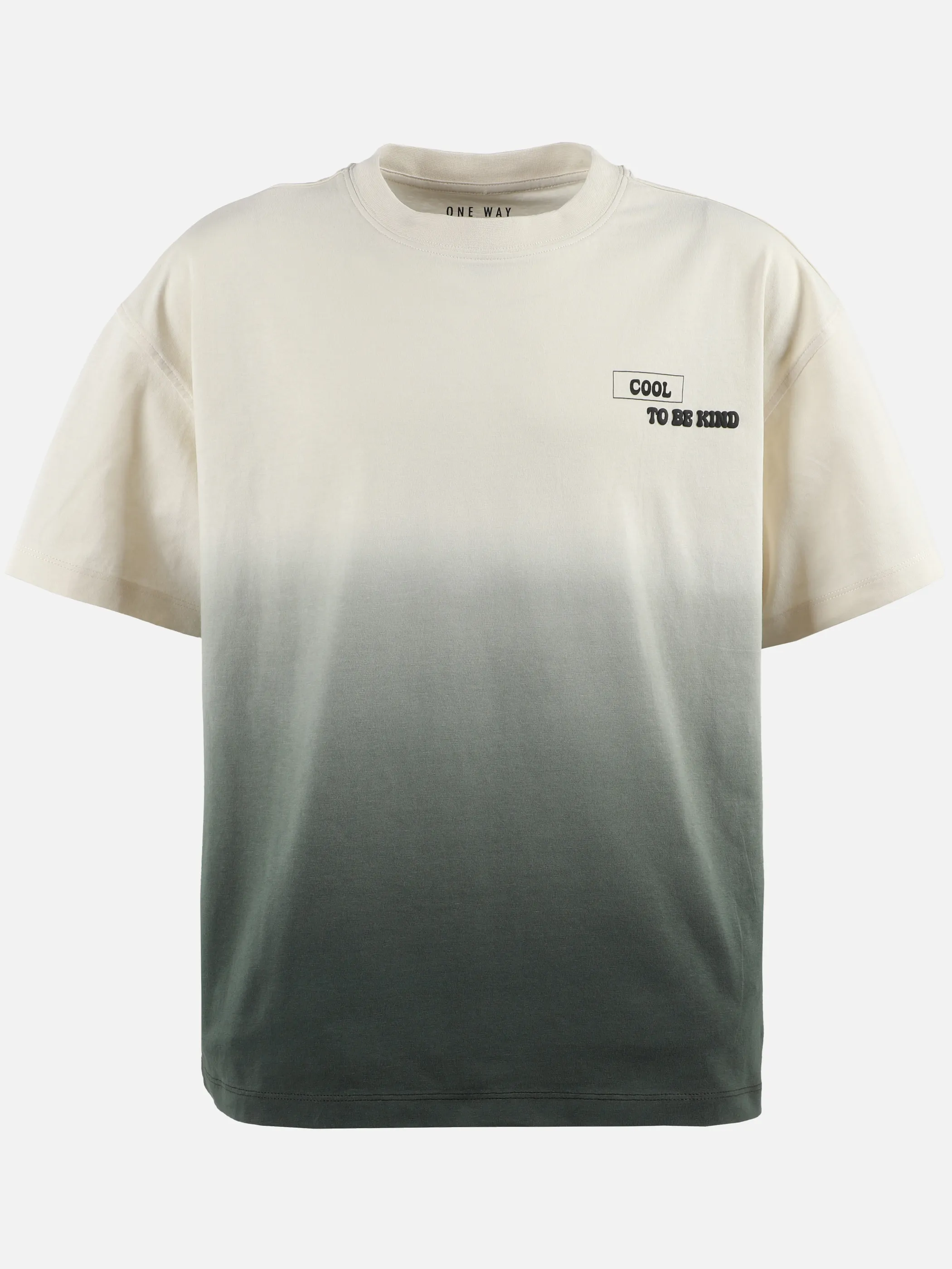 One Way JJ oversized Batik T-Shirt in grün mit Backprint Grün 910088 GRÜN 1 One Way JJ oversized Batik T-Shirt in grün mit Backprint Grün 910088 GRÜN 1