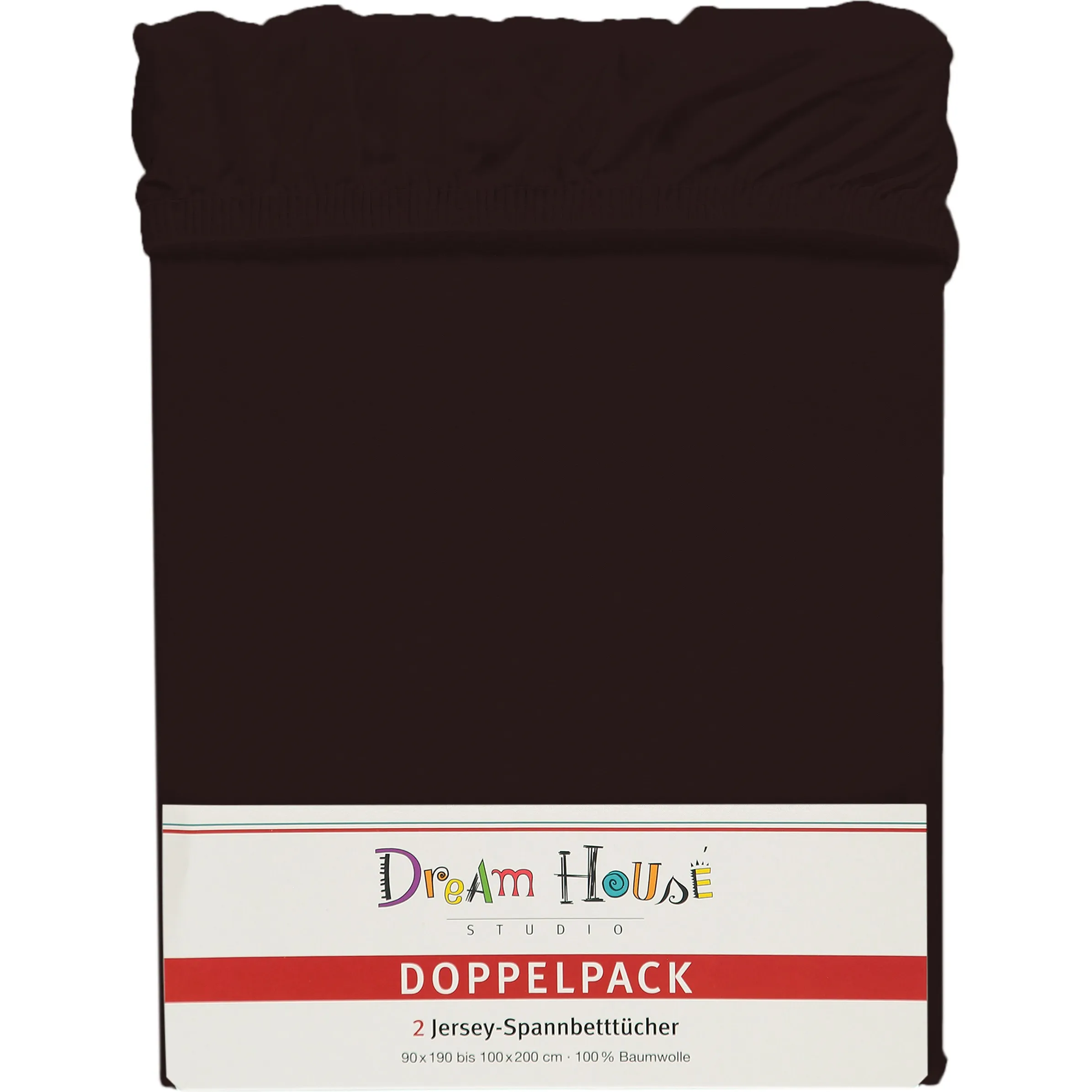 Dream House 2er Pack Jersey Spannbetttuch Braun 701277 790 1