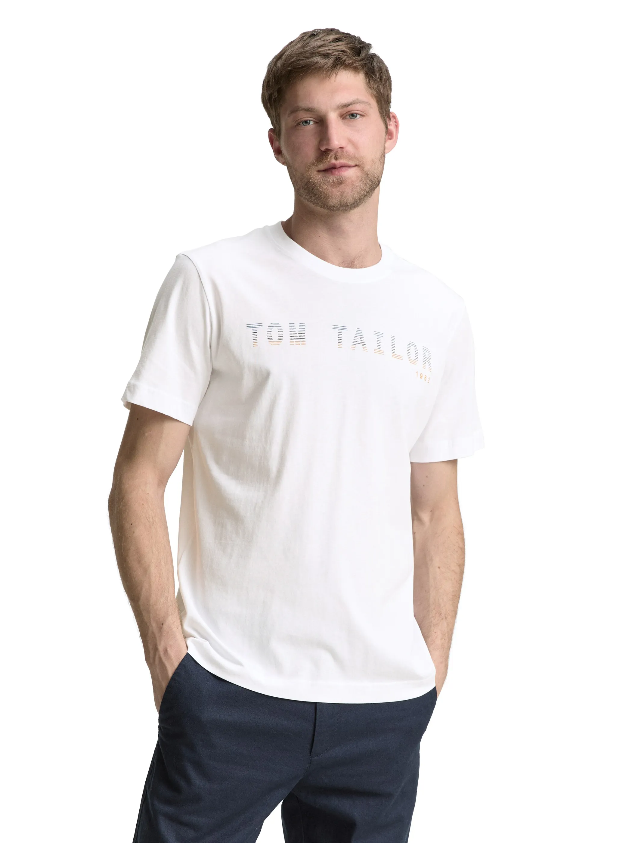 Tom Tailor 1046789 t-shirt with print Weiß 910584 20000 3