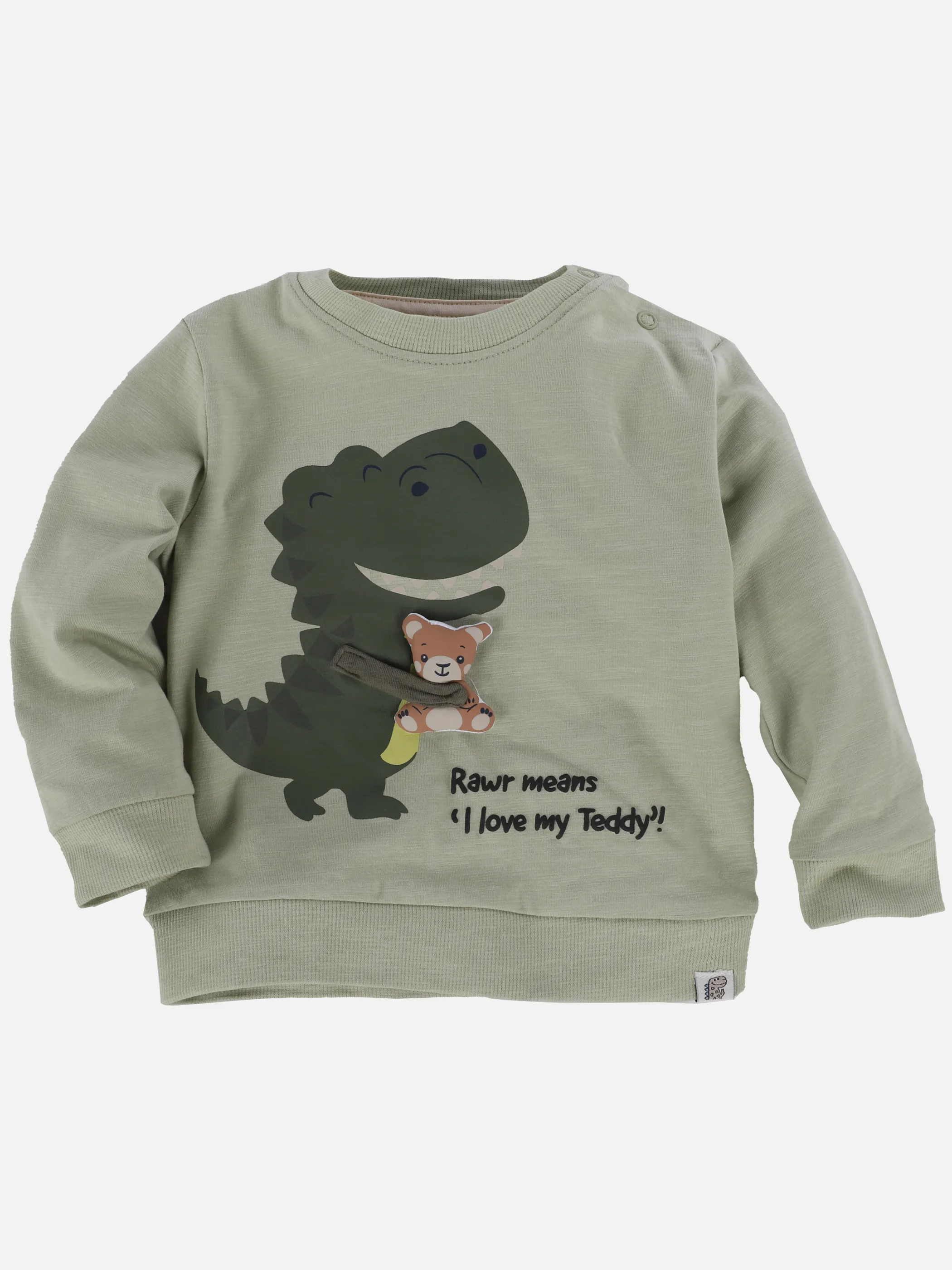 Bubble Gum BJ Longsleeve mit Dino Print in grün Grün 913431 GRÜN 1