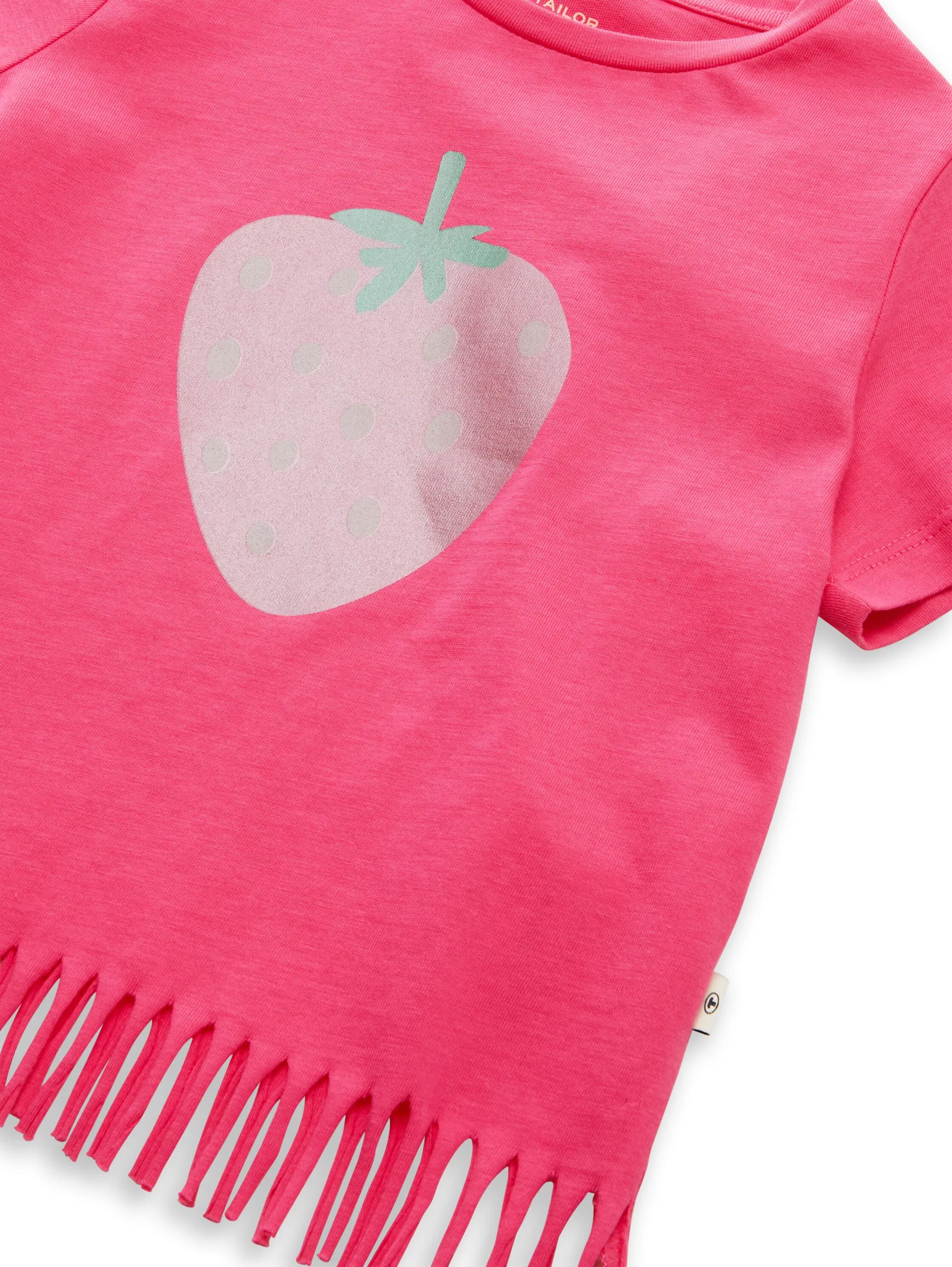 Tom Tailor 1049936 printed fringe t-shirt Pink 927858 11821 3