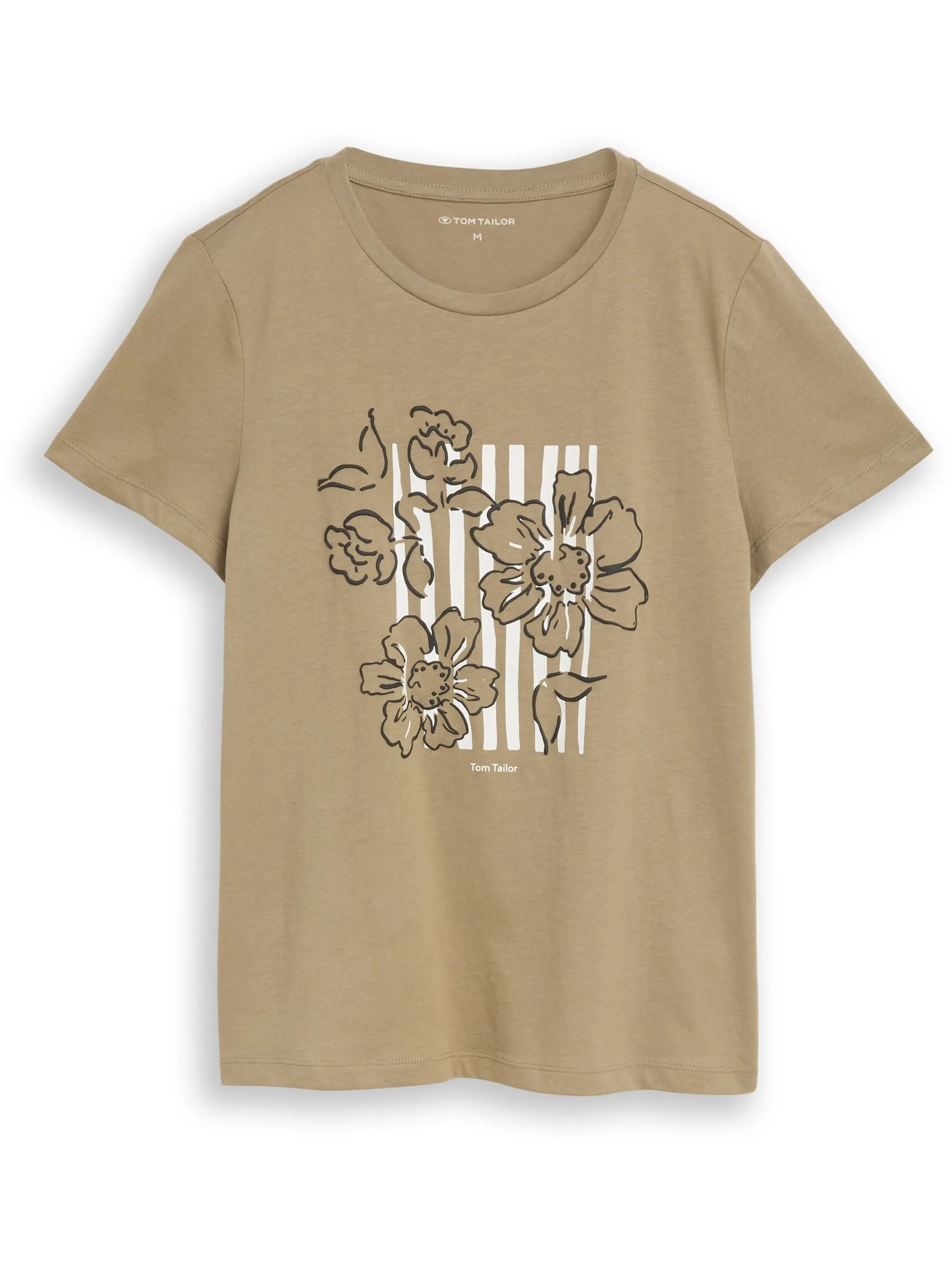 Tom Tailor 1051217 T-Shirt basic with print Grün 926010 11863 5
