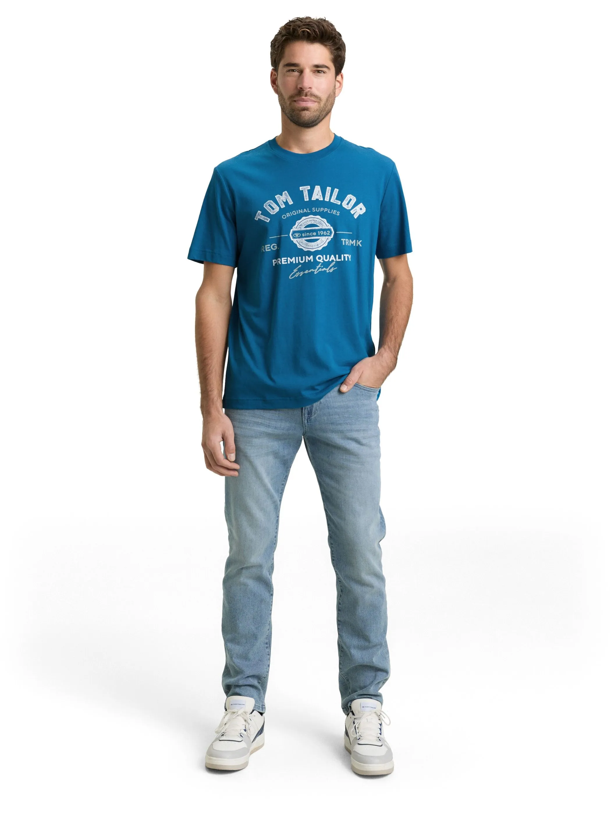 Tom Tailor 1037735 NOS logo tee Türkis 884276 28857 4