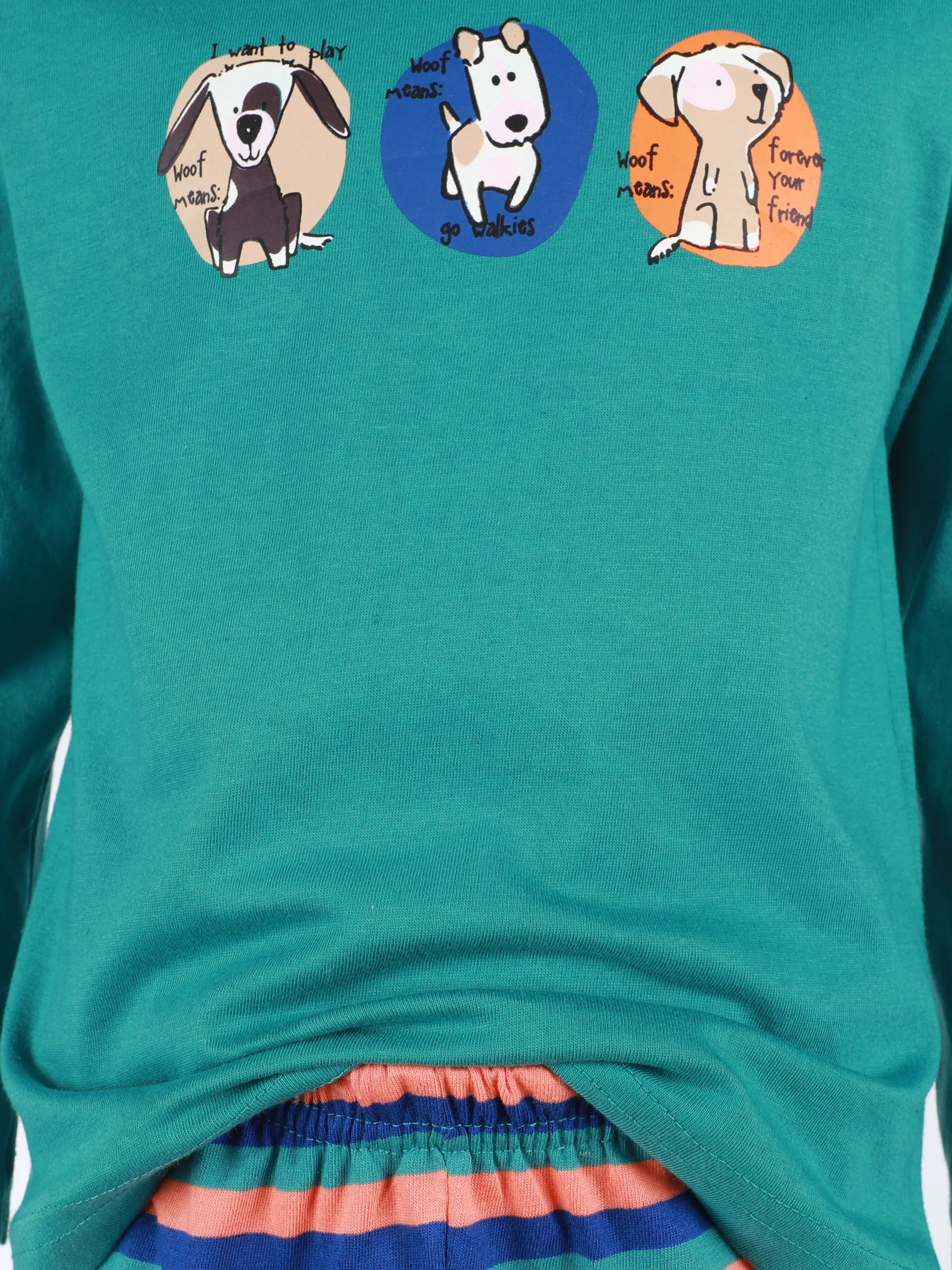 Stop + Go KJ Schlafanzug lang mit Druck Grün 908543 GRÜN 3 Stop + Go KJ Schlafanzug lang mit Druck Grün 908543 GRÜN 3