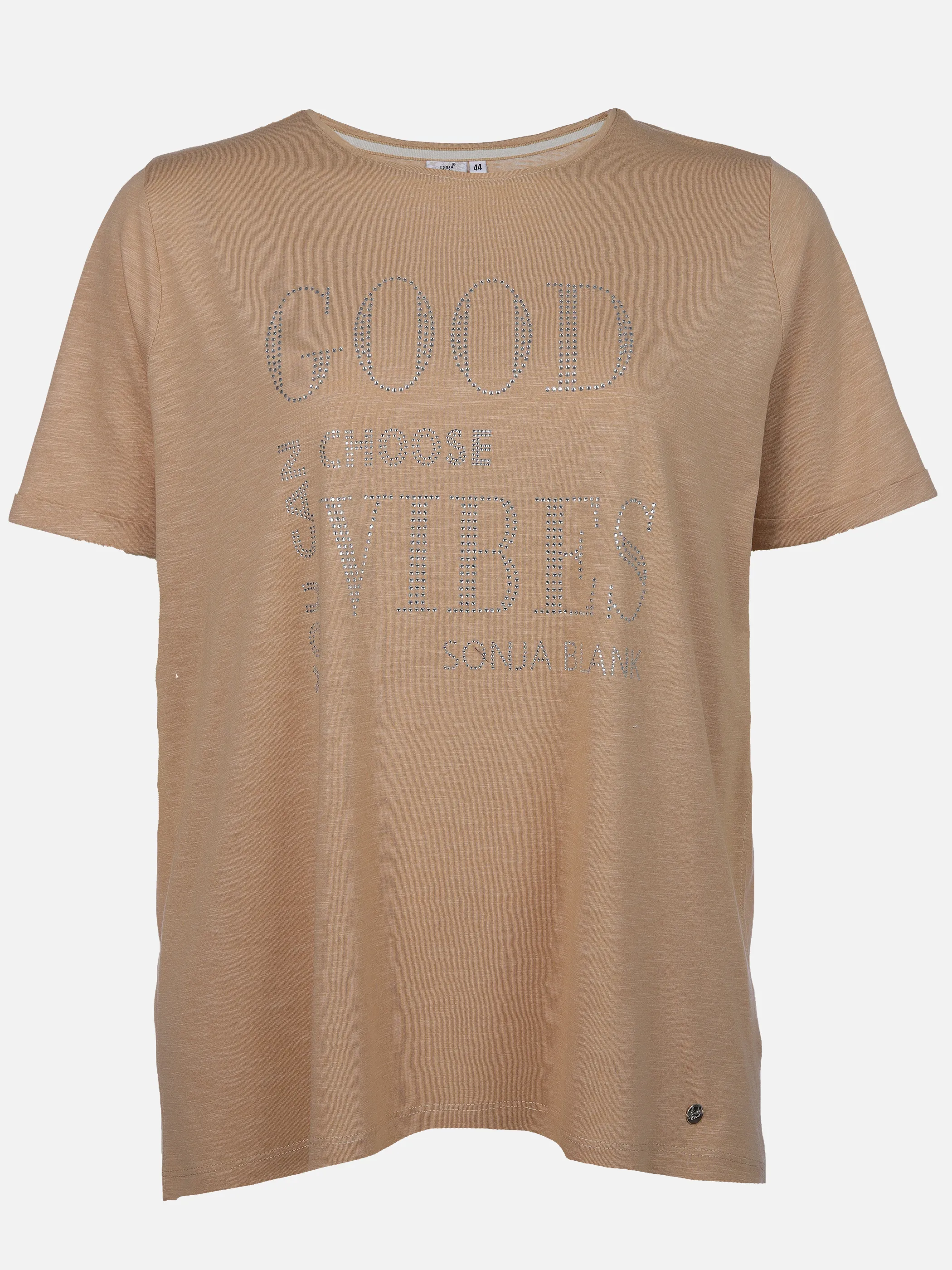 Sonja Blank Da-gr.Gr. T-Shirt m. Print Beige 908102 NOMAD 1