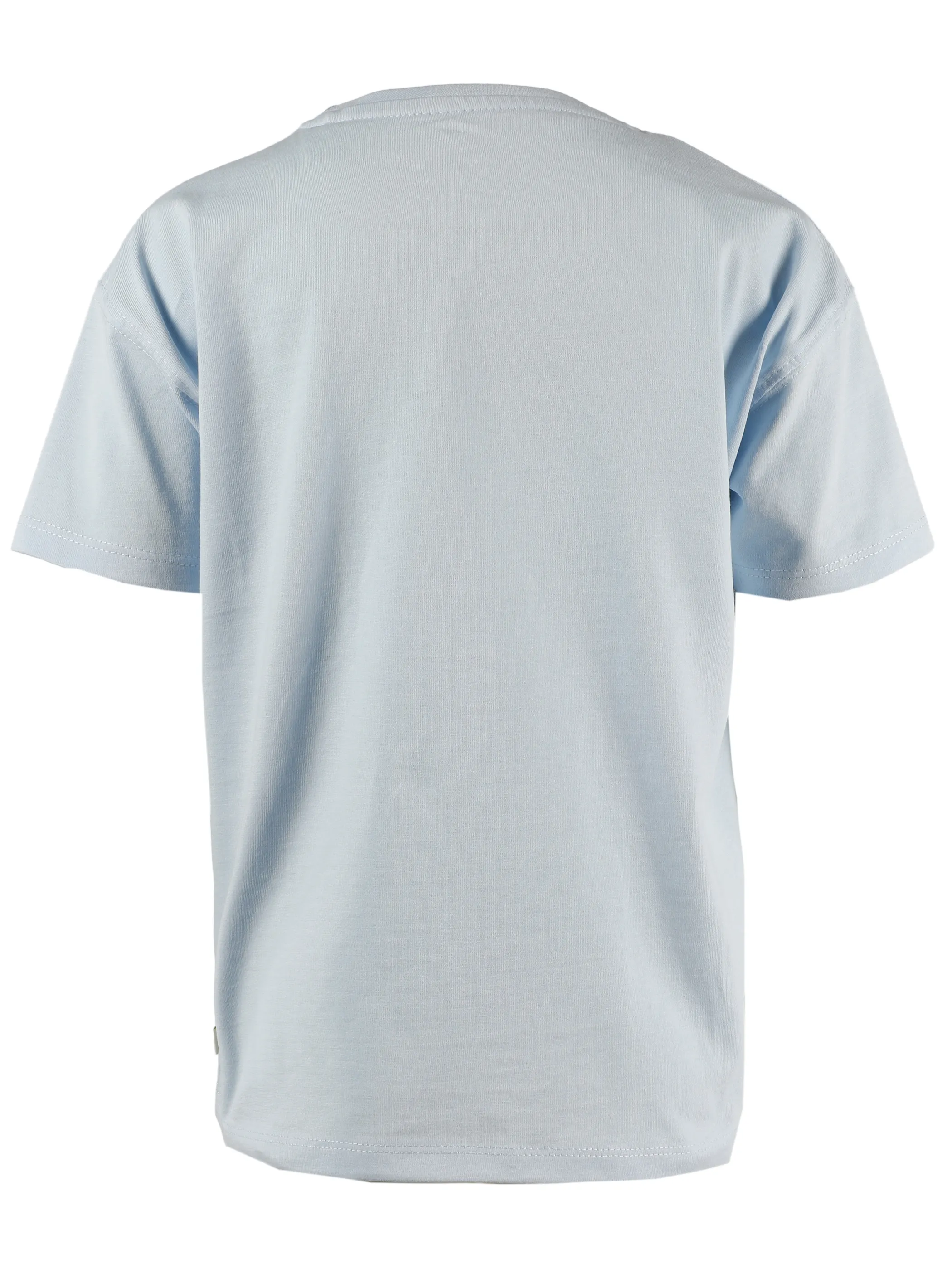 One Way MG T-shirt mit Wording und Blumen-Appli in blau Blau 921832 HELLBLAU 2