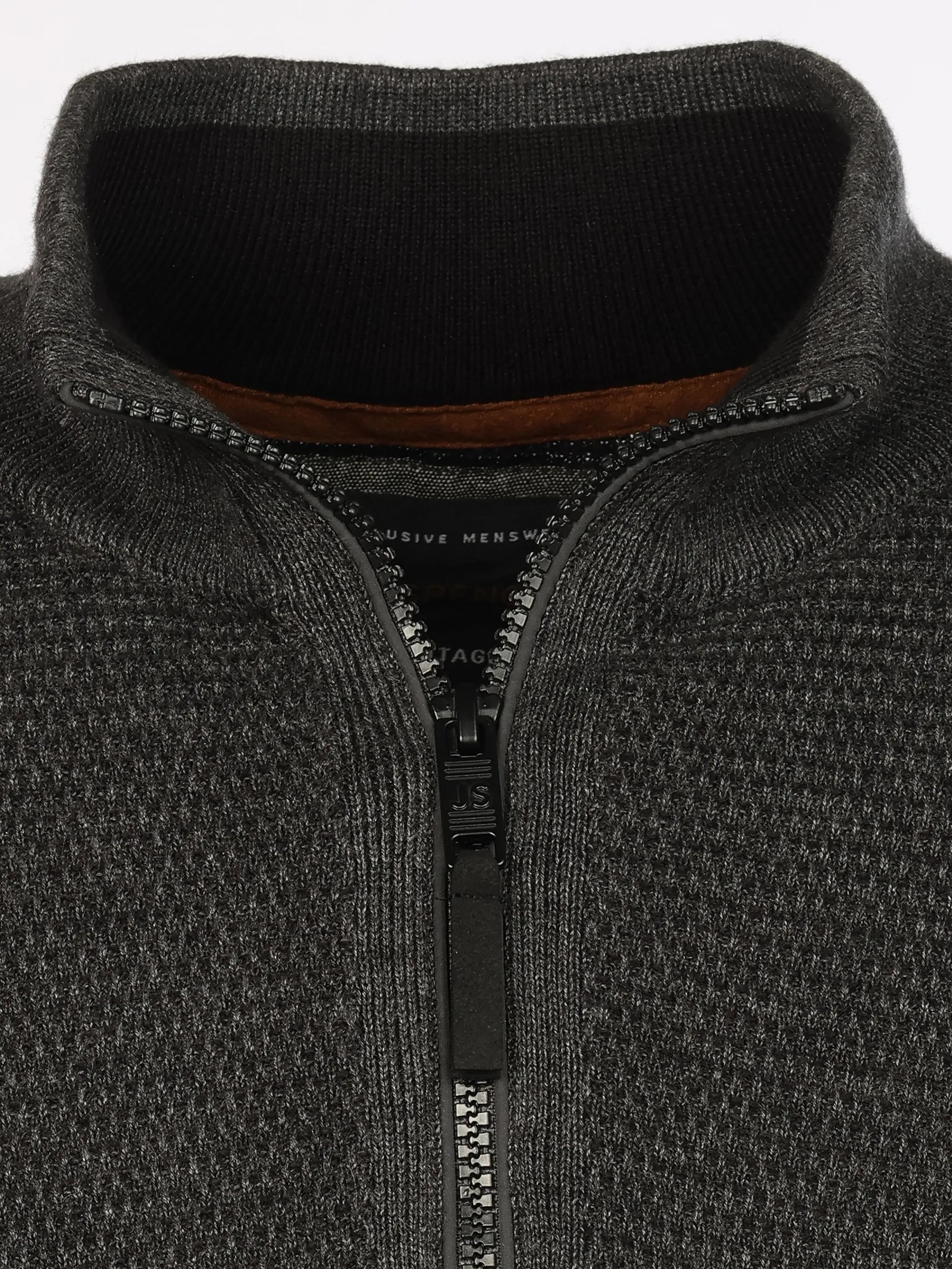 Jim Spencer He. Strickttroyer waffle Grau 929625 ANTHRA 3