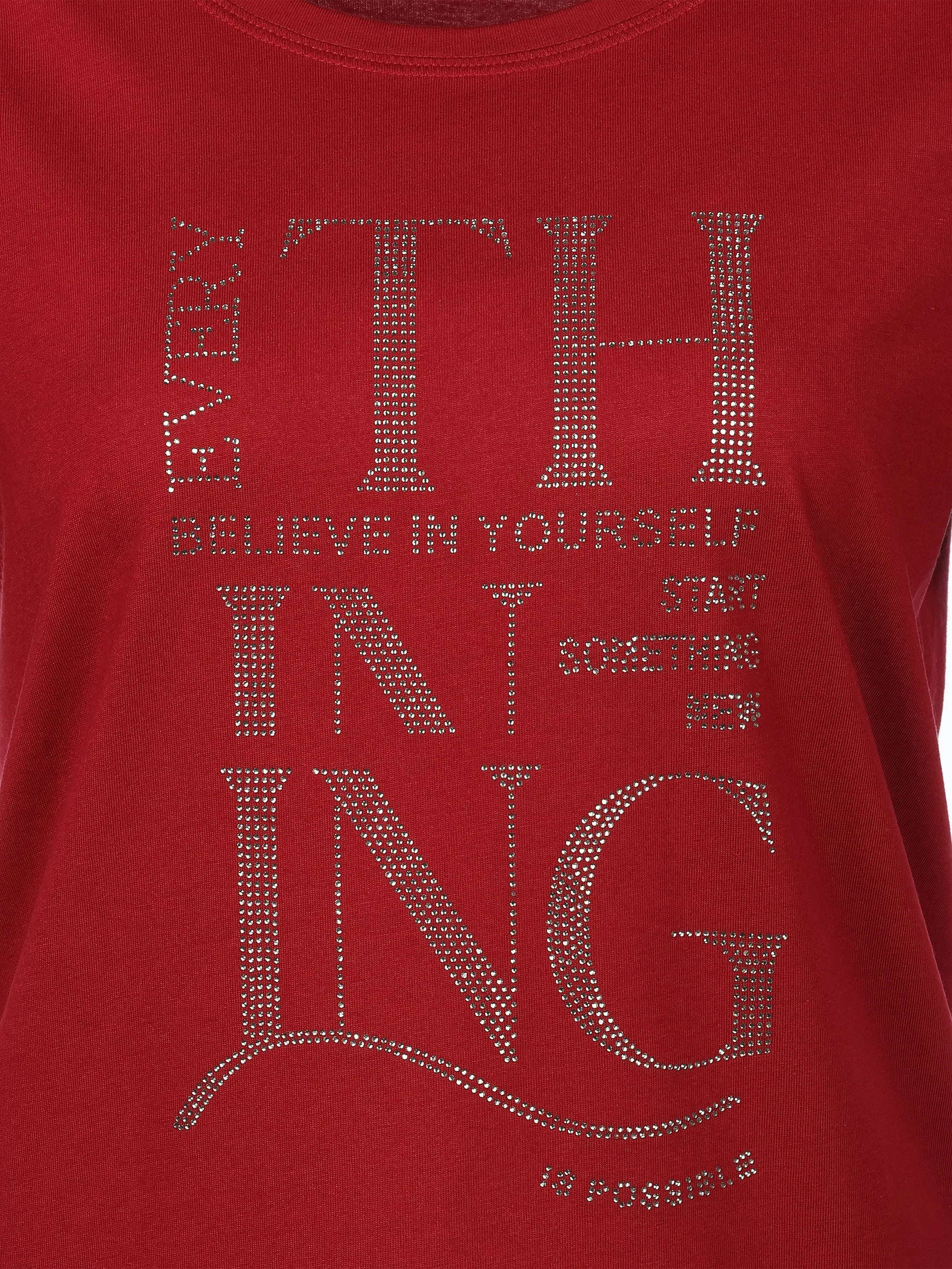 Sure Da-T-Shirt m. Strassapplikatio Rot 926145 RHUBARB 3