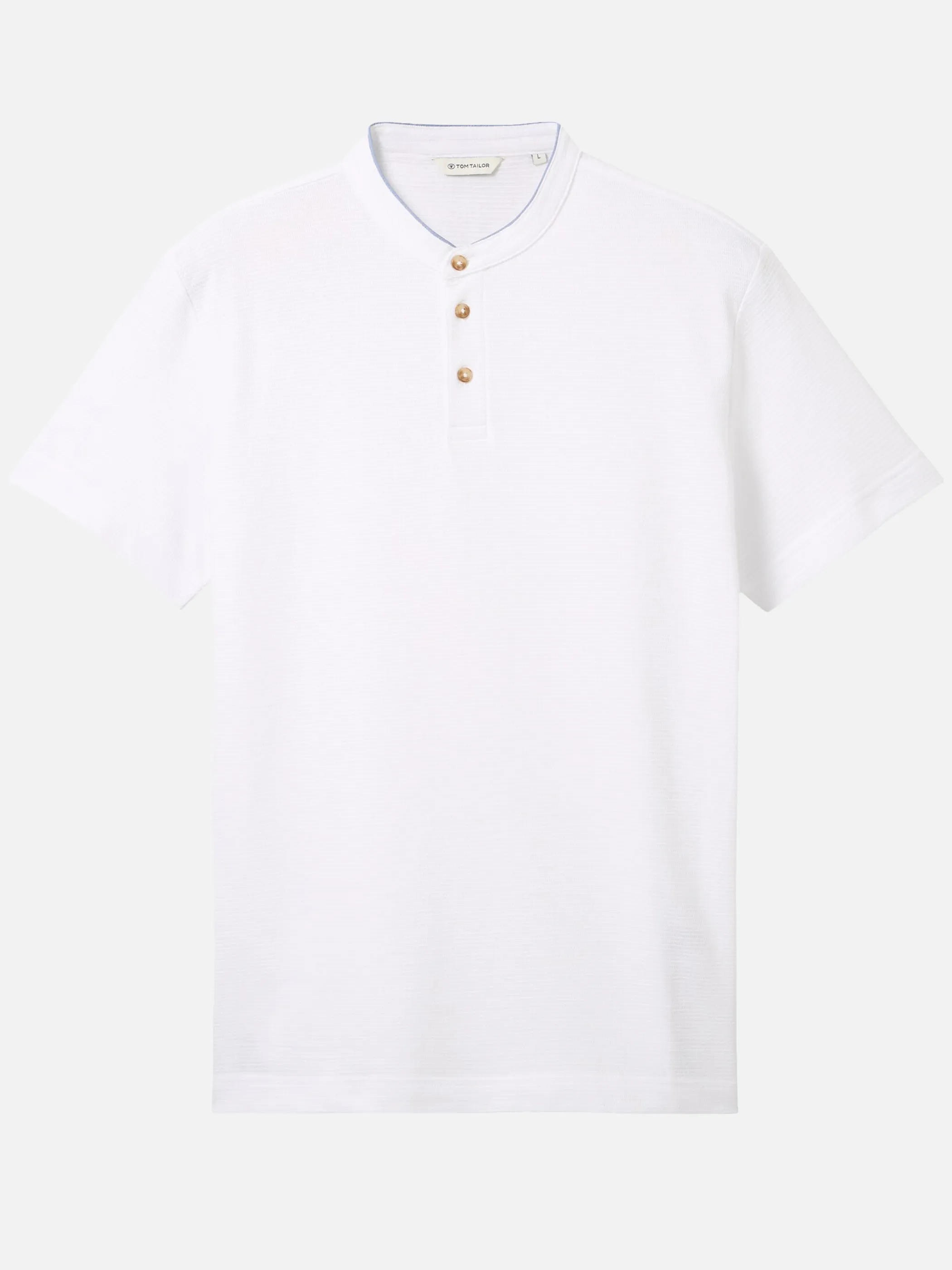 Tom Tailor 1041809 structured stand-up polo Weiß 895687 20000 1