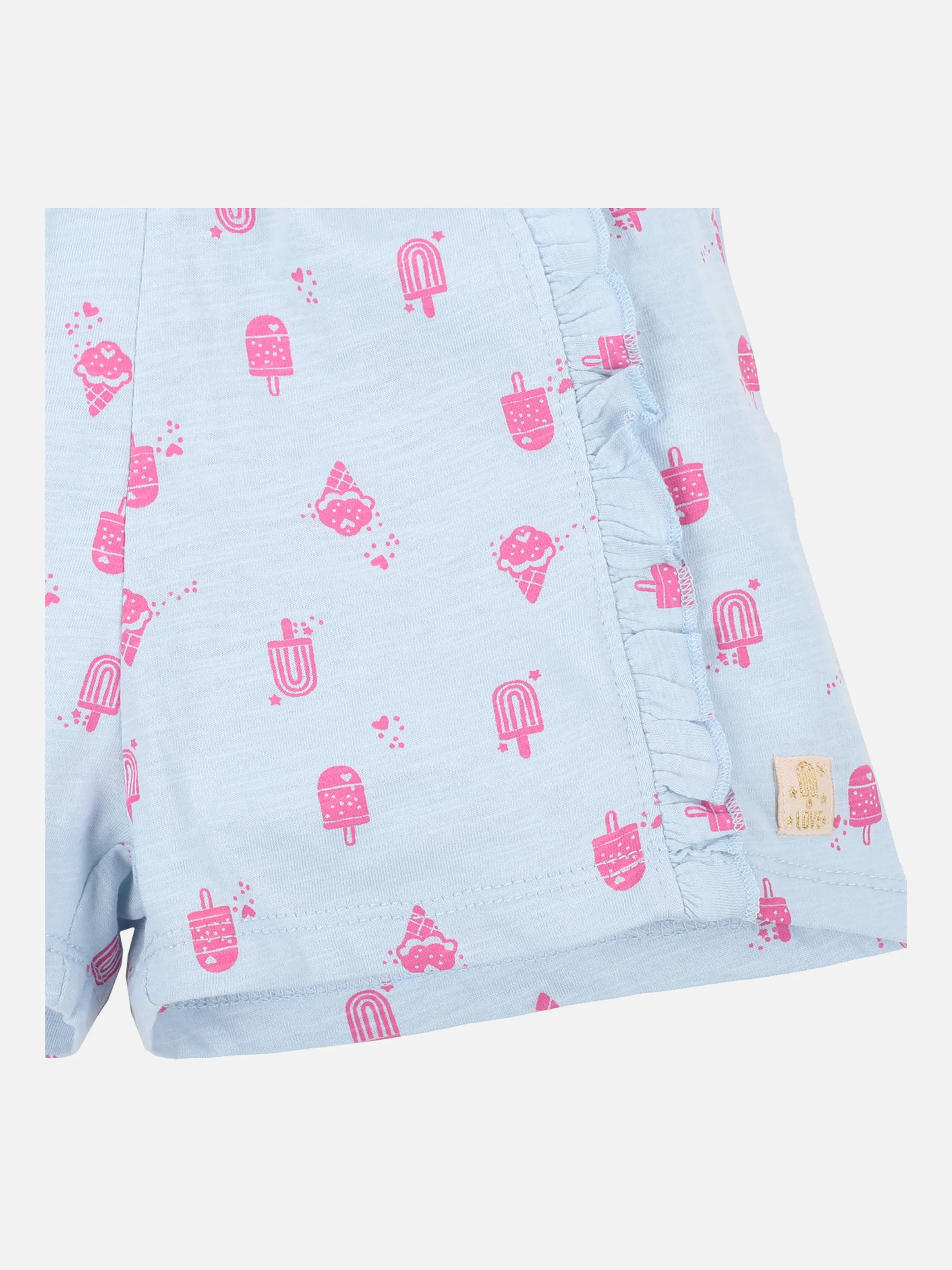 Stop + Go MG Shorts in helblau mit AOP Blau 862988 HELLBLAU 3