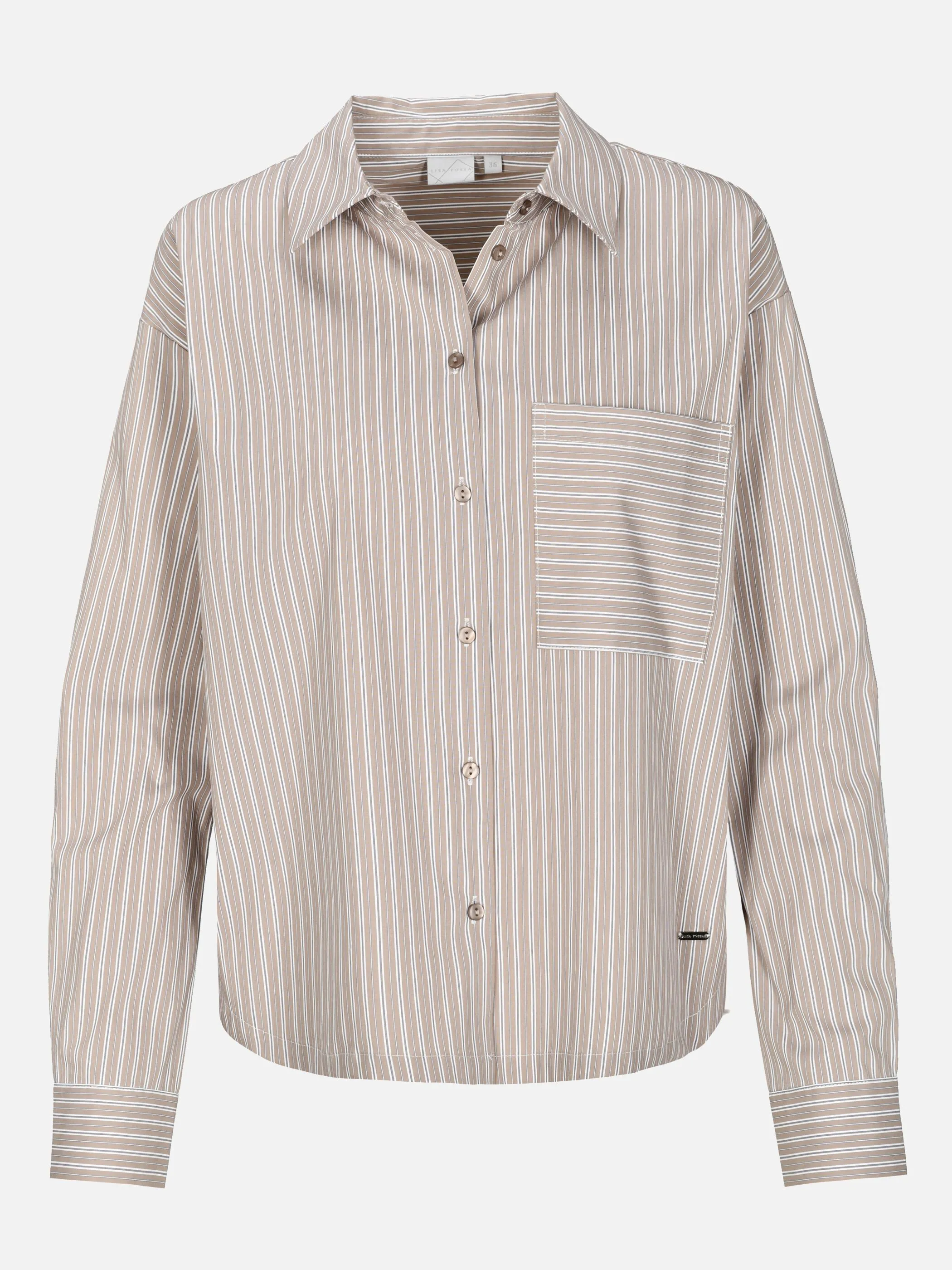 Lisa Tossa Da-Blouse Poplin striped Braun 933634 755 1