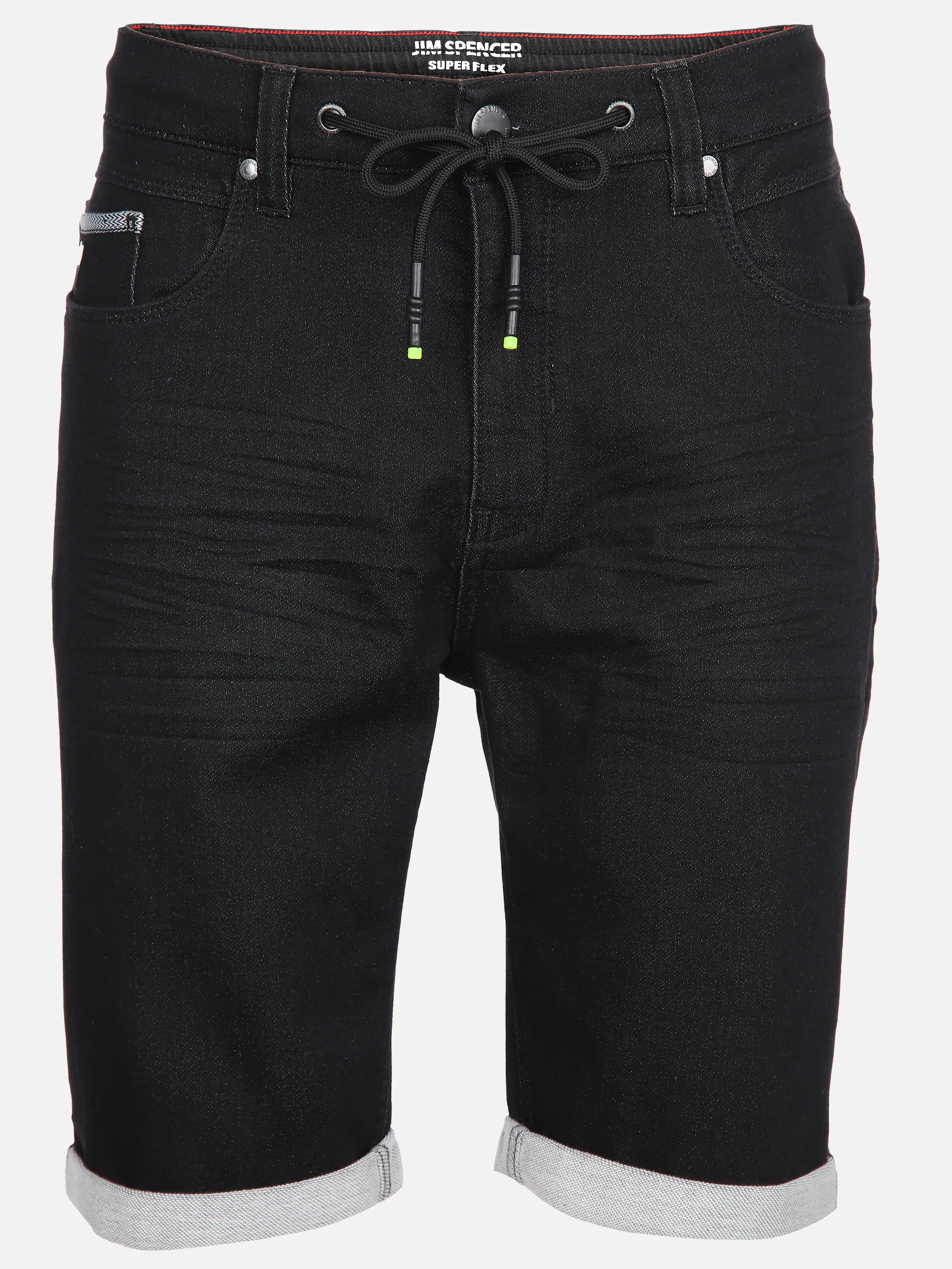 Jim Spencer He. Joggjeansshort 5-Pocket Relax Schwarz 892783 BLACK 1