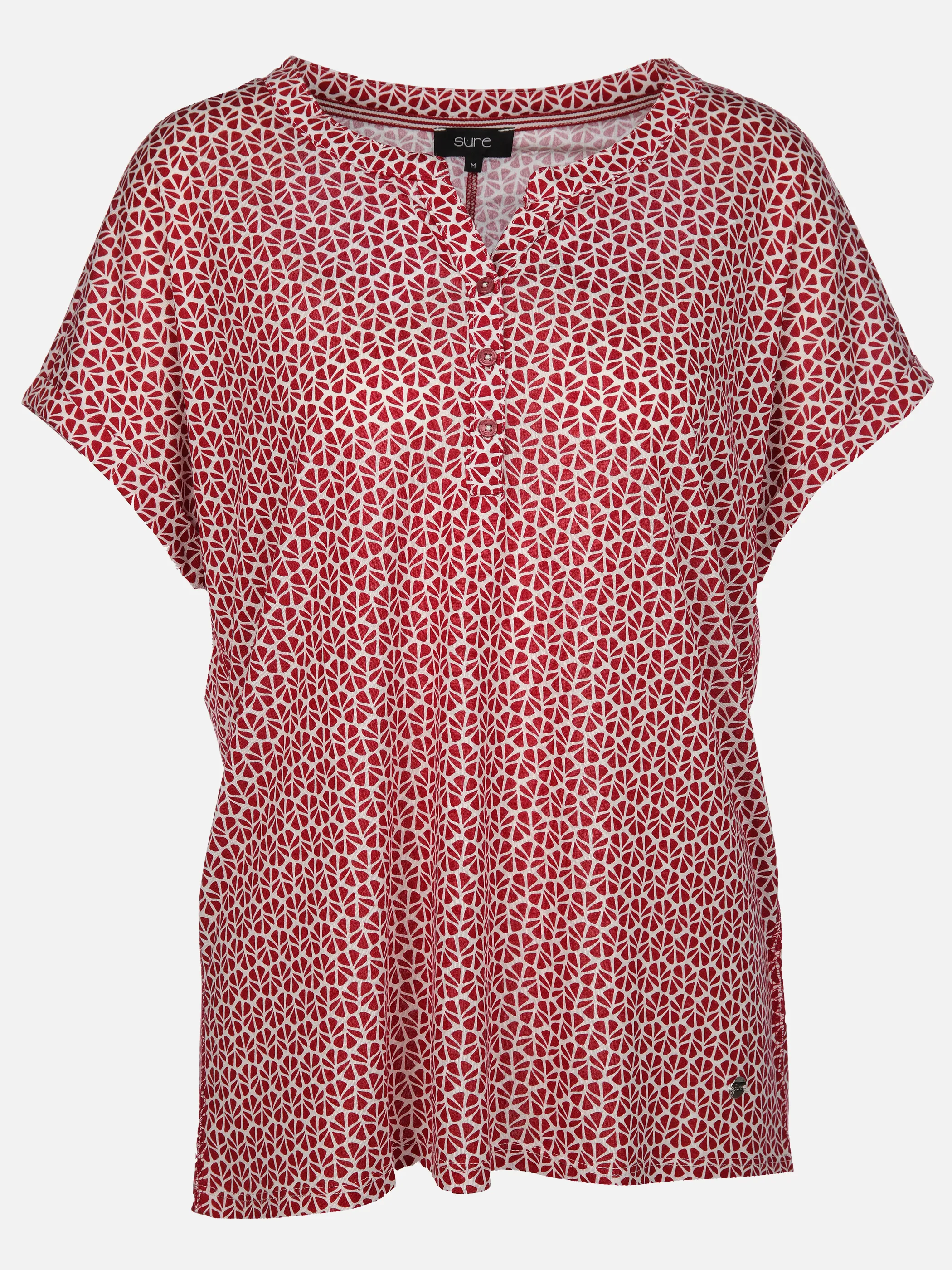 Sure Da-Shirt m. Alloverprint Rot 907367 RED 1 Sure Da-Shirt m. Alloverprint Rot 907367 RED 1