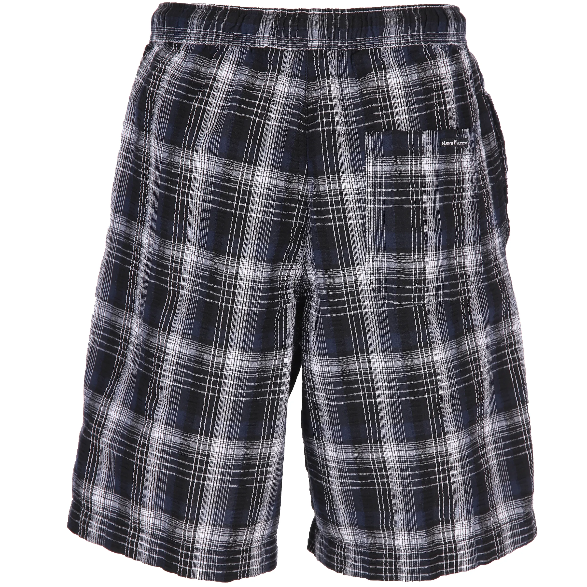 Marcel Battiston He. Seersucker Short Schwarz 810438 BLACK NAVY 2