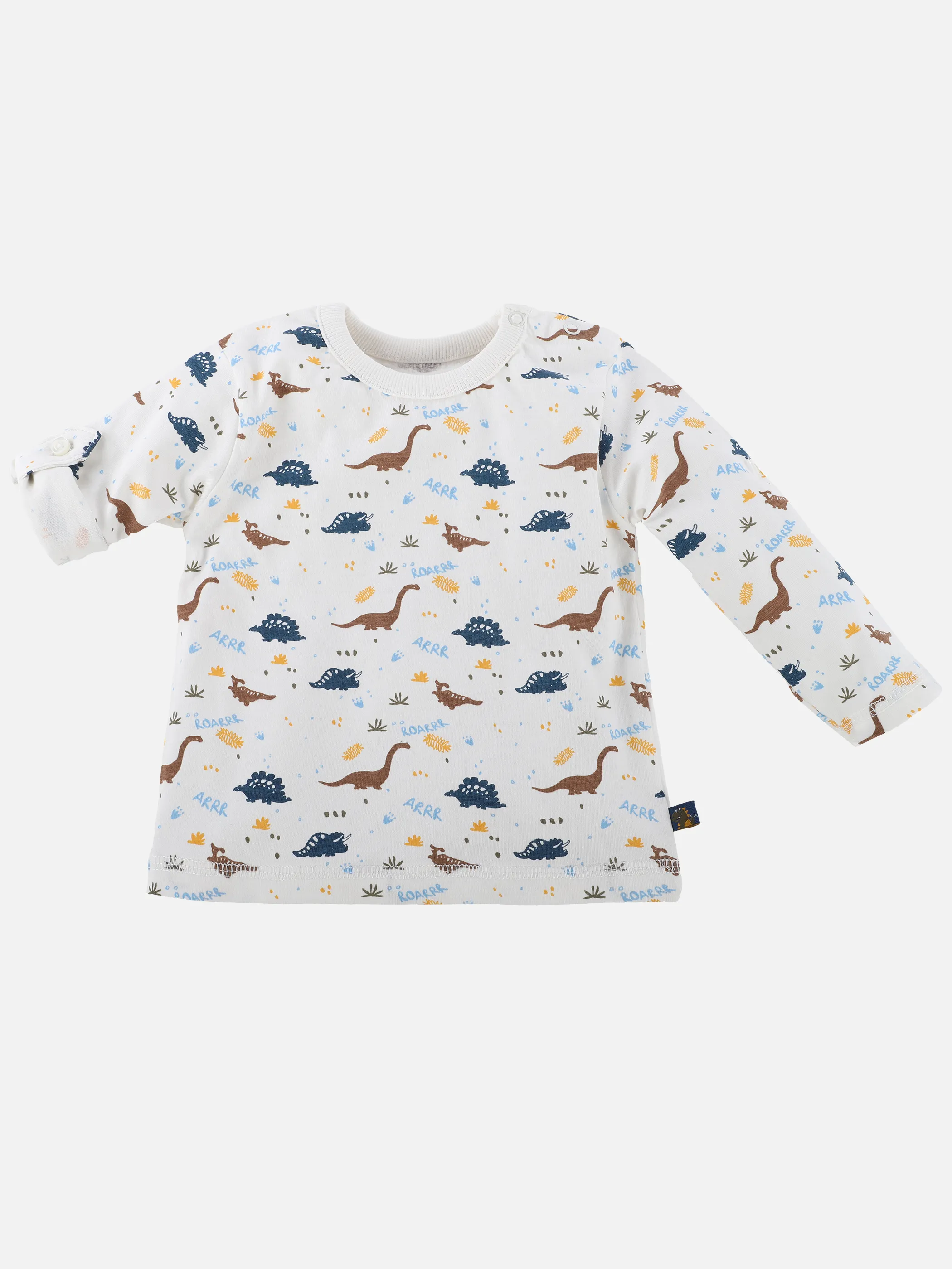 Bubble Gum BJ Longsleeve mit Dino-AOP in weiß Weiß 890184 WEIß 1 Bubble Gum BJ Longsleeve mit Dino-AOP in weiß Weiß 890184 WEIß 1