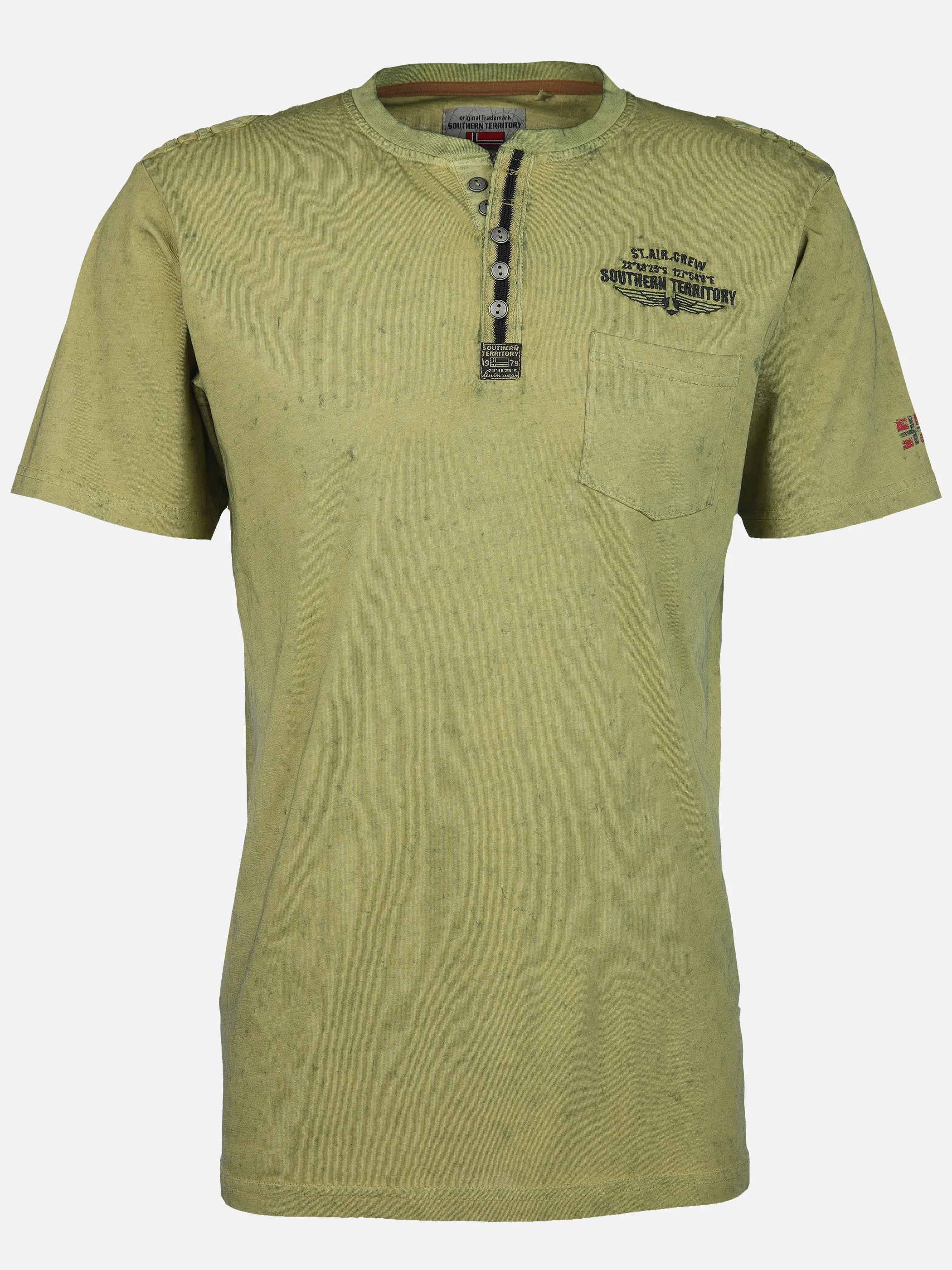 Southern Territory He. Henleyshirt 1/2 Arm washer Gelb 904163 LIM 1 Southern Territory He. Henleyshirt 1/2 Arm washer Gelb 904163 LIM 1