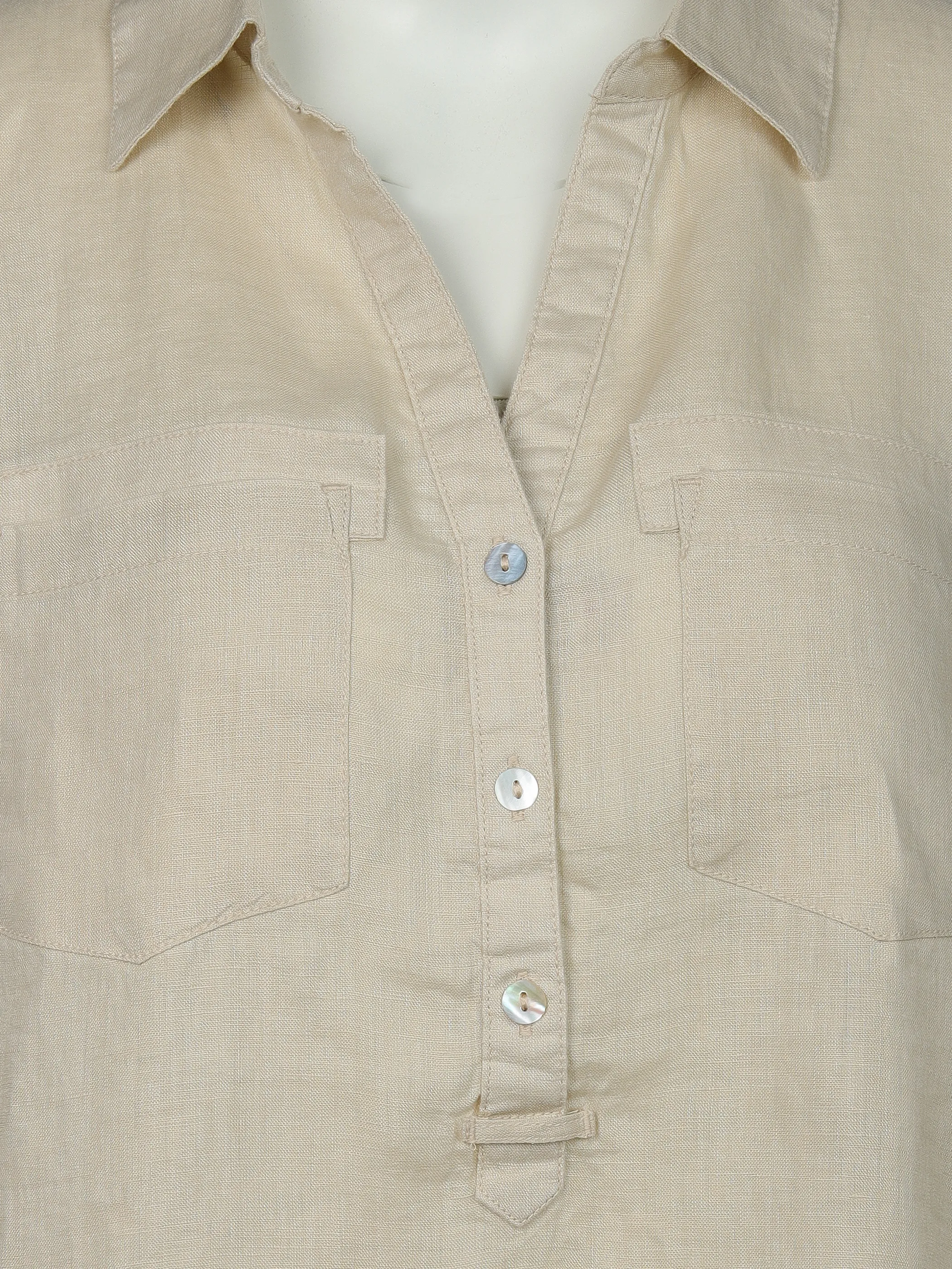Lisa Tossa Da-Bluse aus Leinen Beige 905719 BEIGE 3