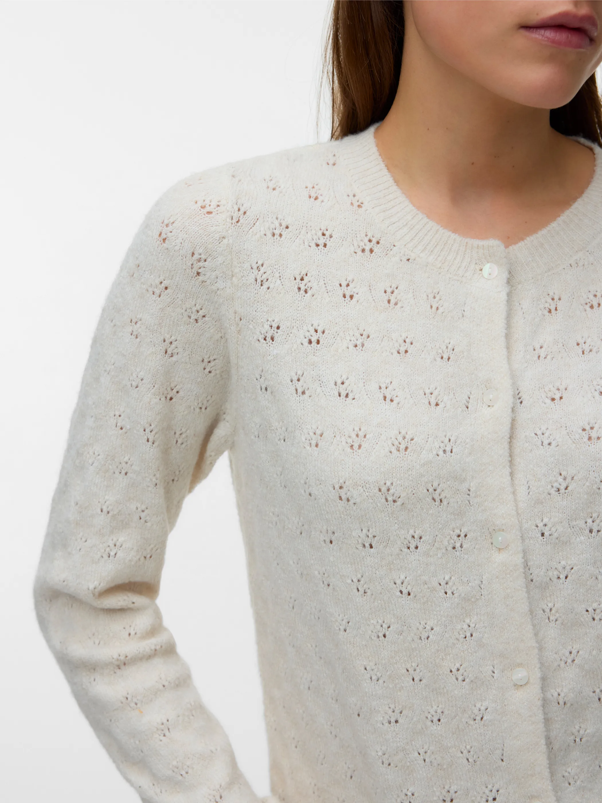 Vero Moda 10347930 VMDOFFY STITCH LS O-N Weiß 929209 222913001 3