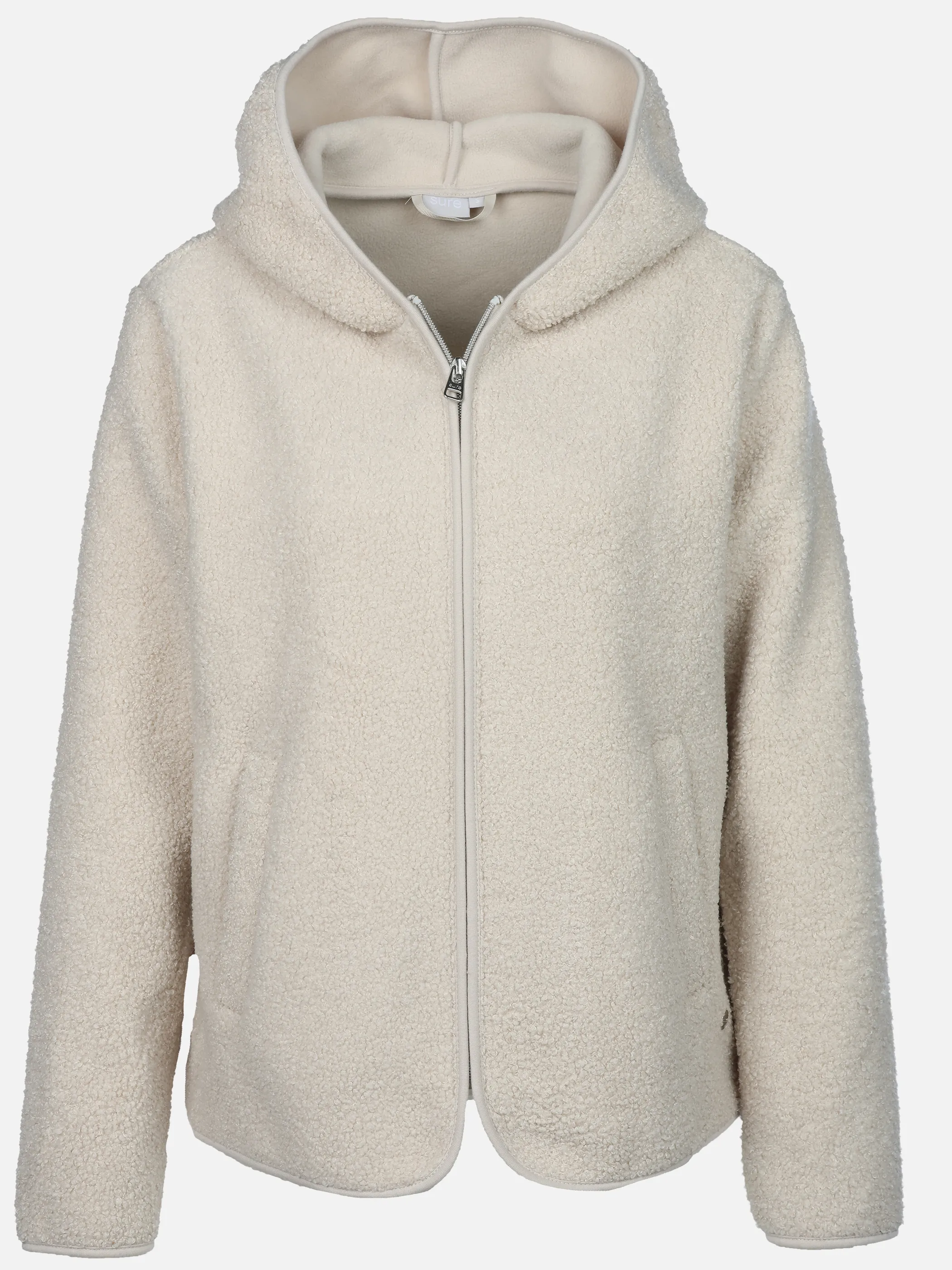 Sure Da. Teddy-Fleece Cardigan m. Kapuze Beige 928790 RAINY DAY 1